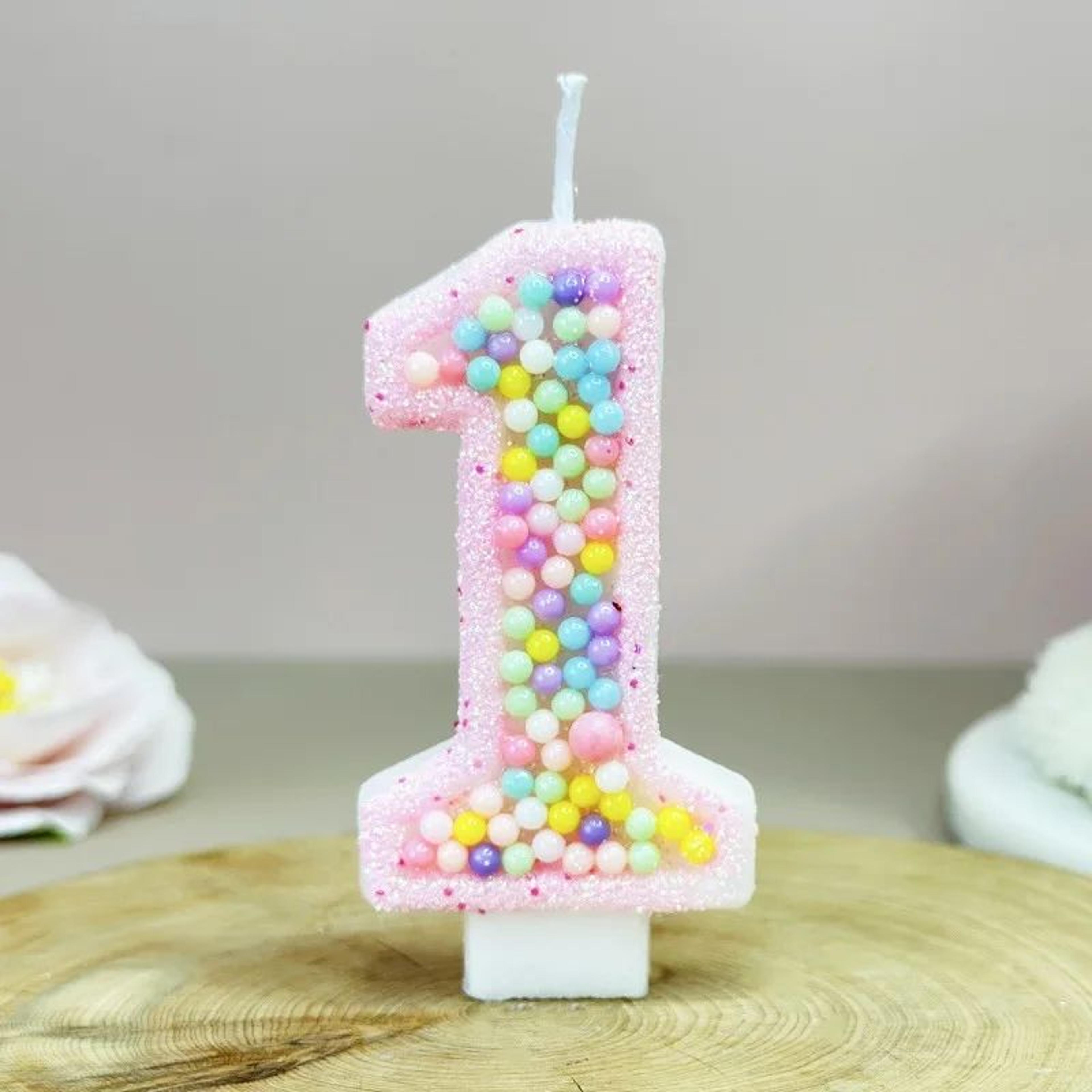 Macaron Number Birthday Cake Candle 7