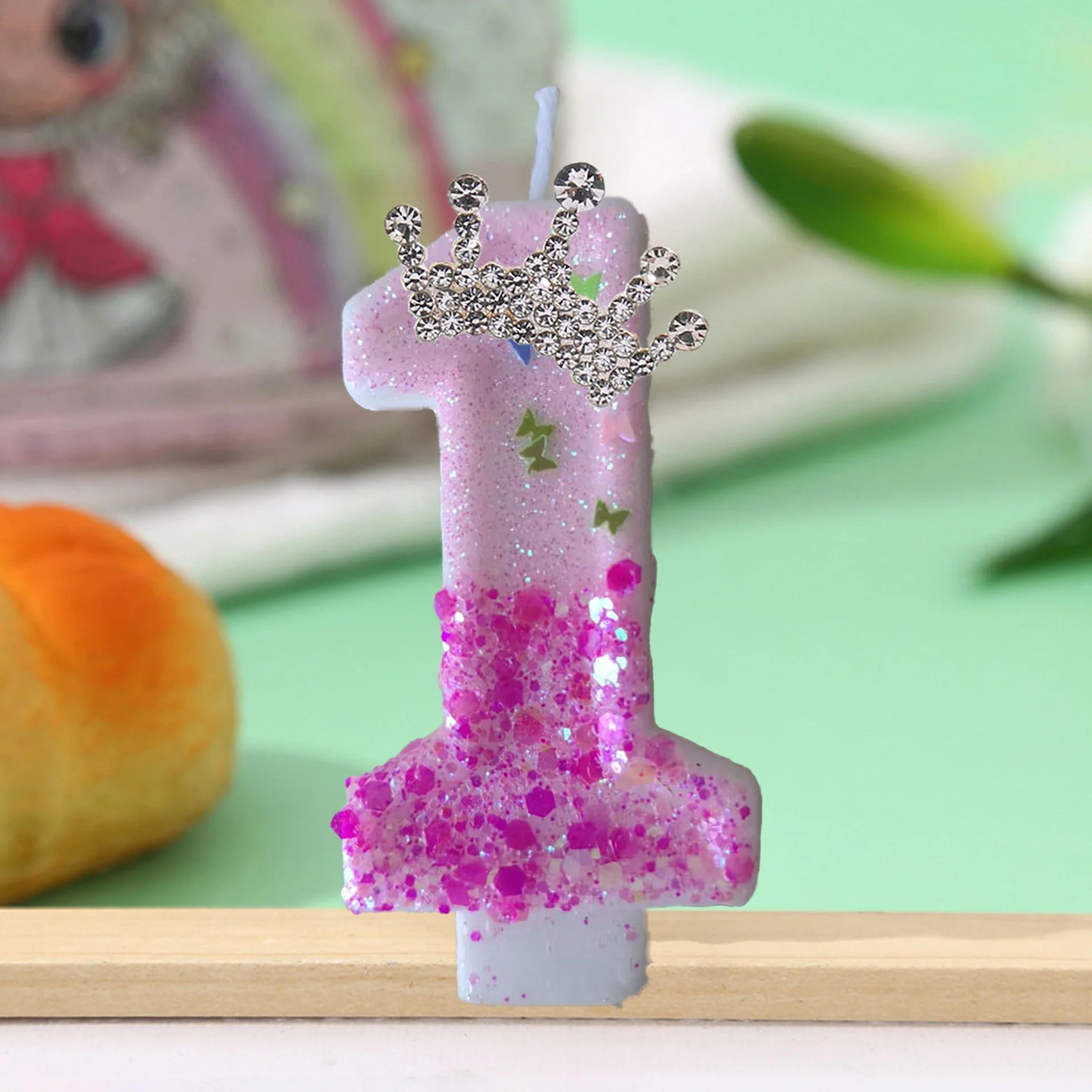 Princess Crown Number Birthday Cake Candle 3