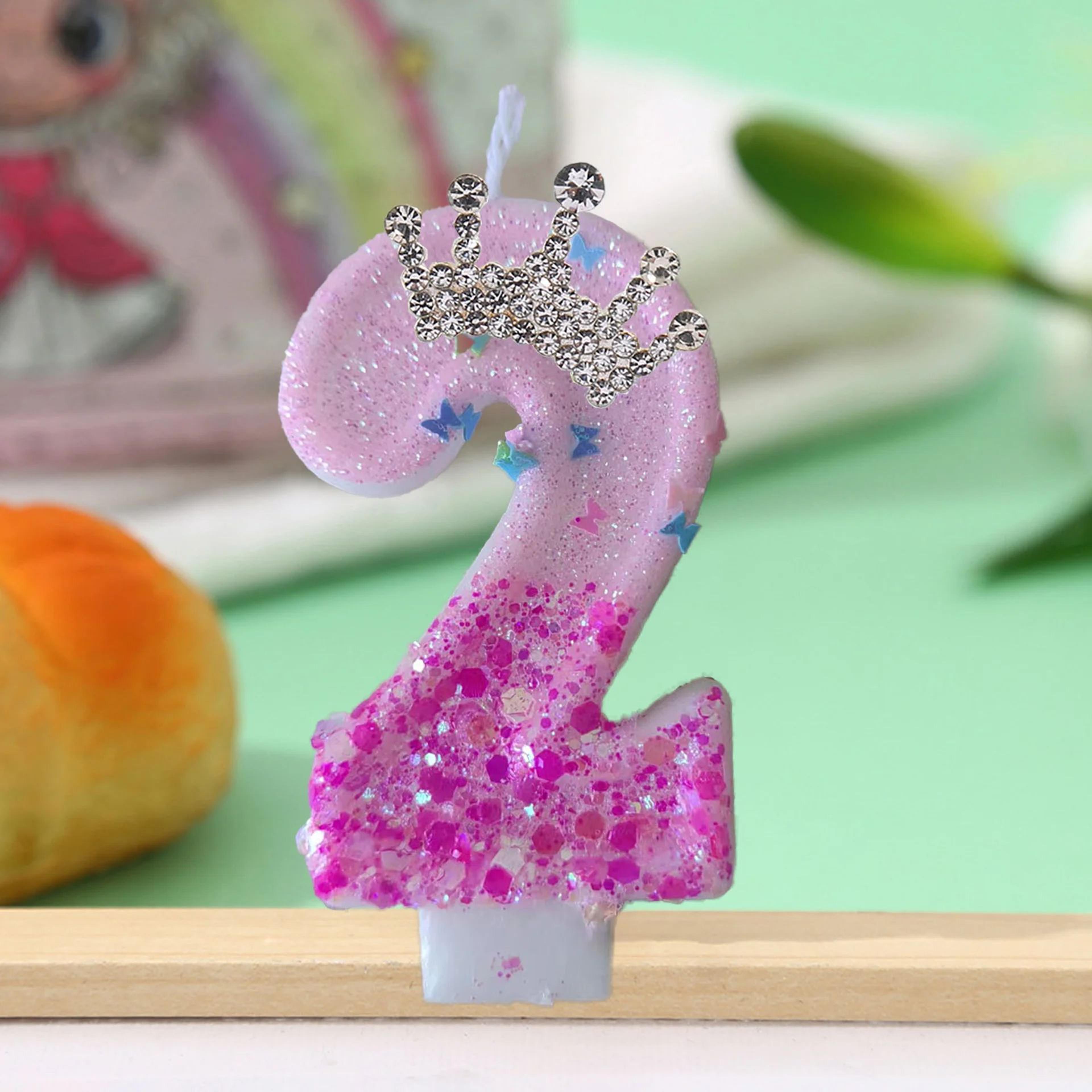 Princess Crown Number Birthday Cake Candle 4