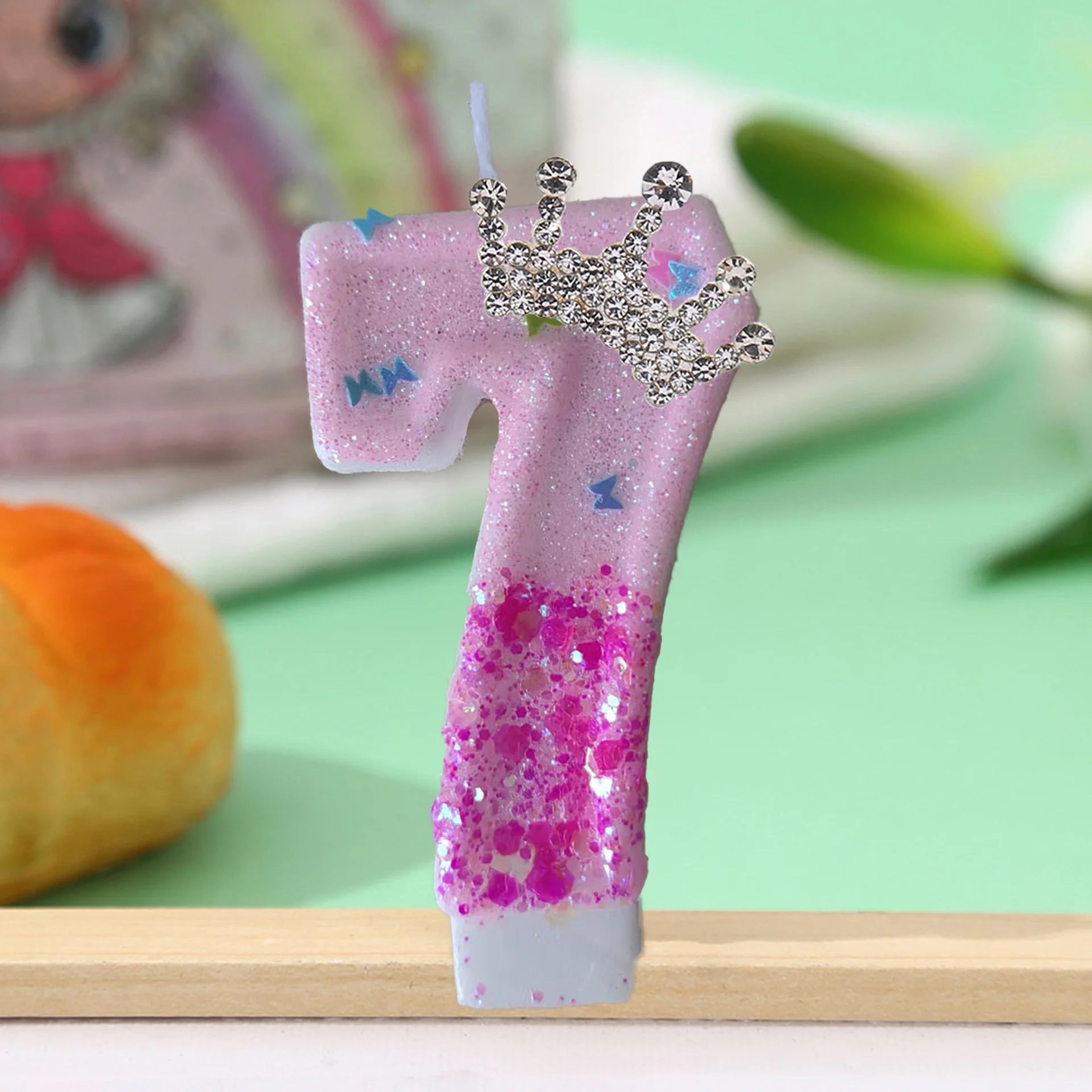 Princess Crown Number Birthday Cake Candle 9
