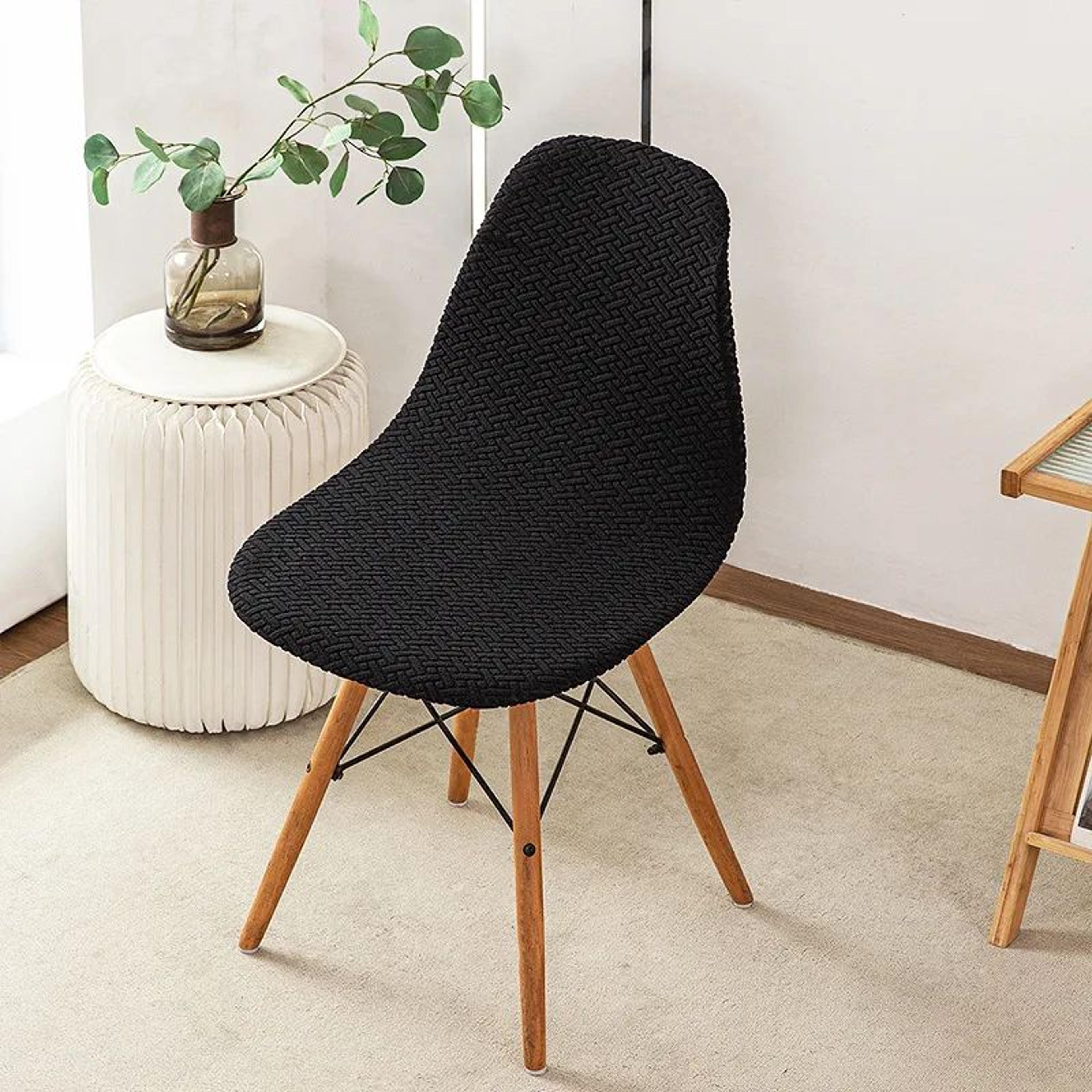 Polar Fleece Jacquard Stretch Dining Chair Cover 8