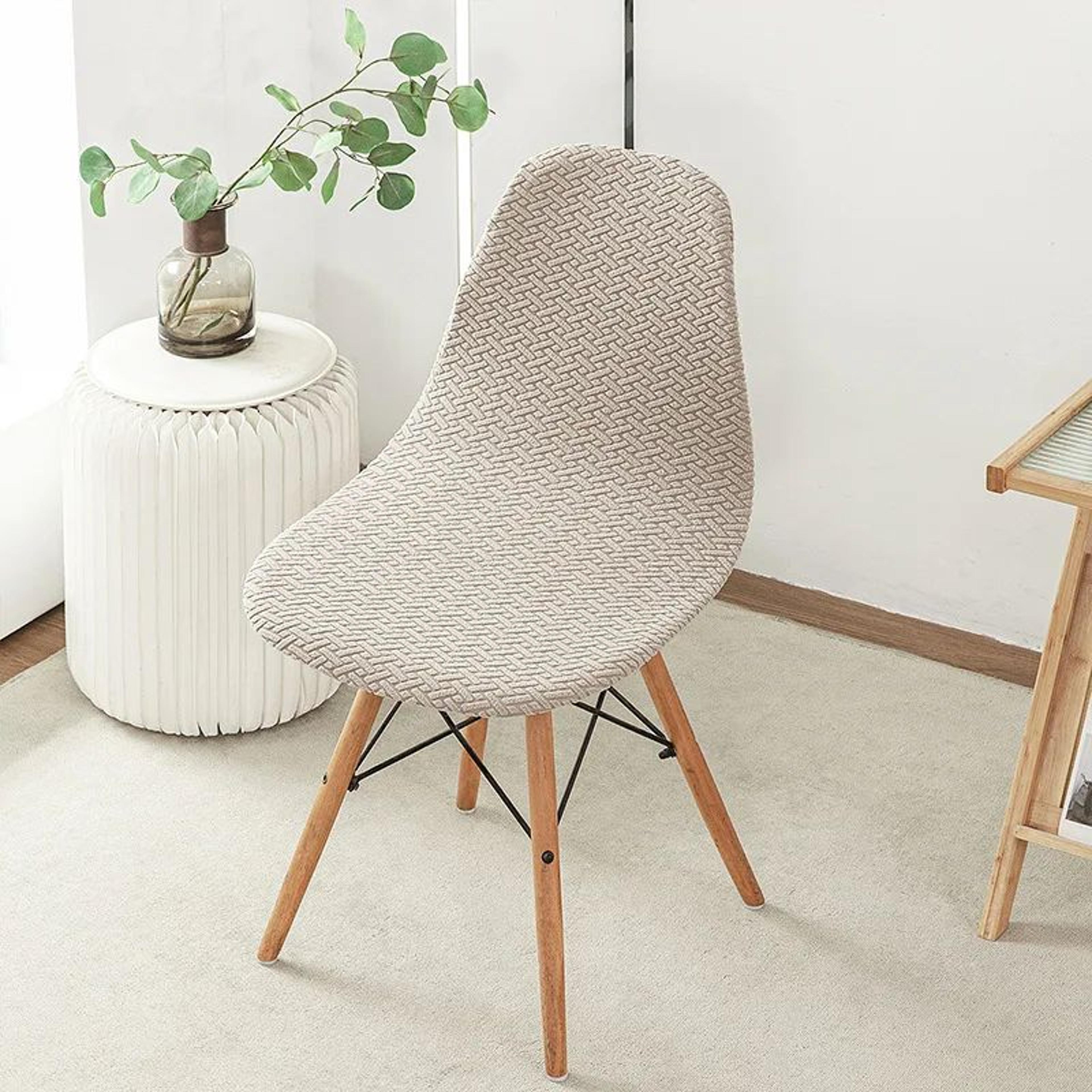 Polar Fleece Jacquard Stretch Dining Chair Cover 11