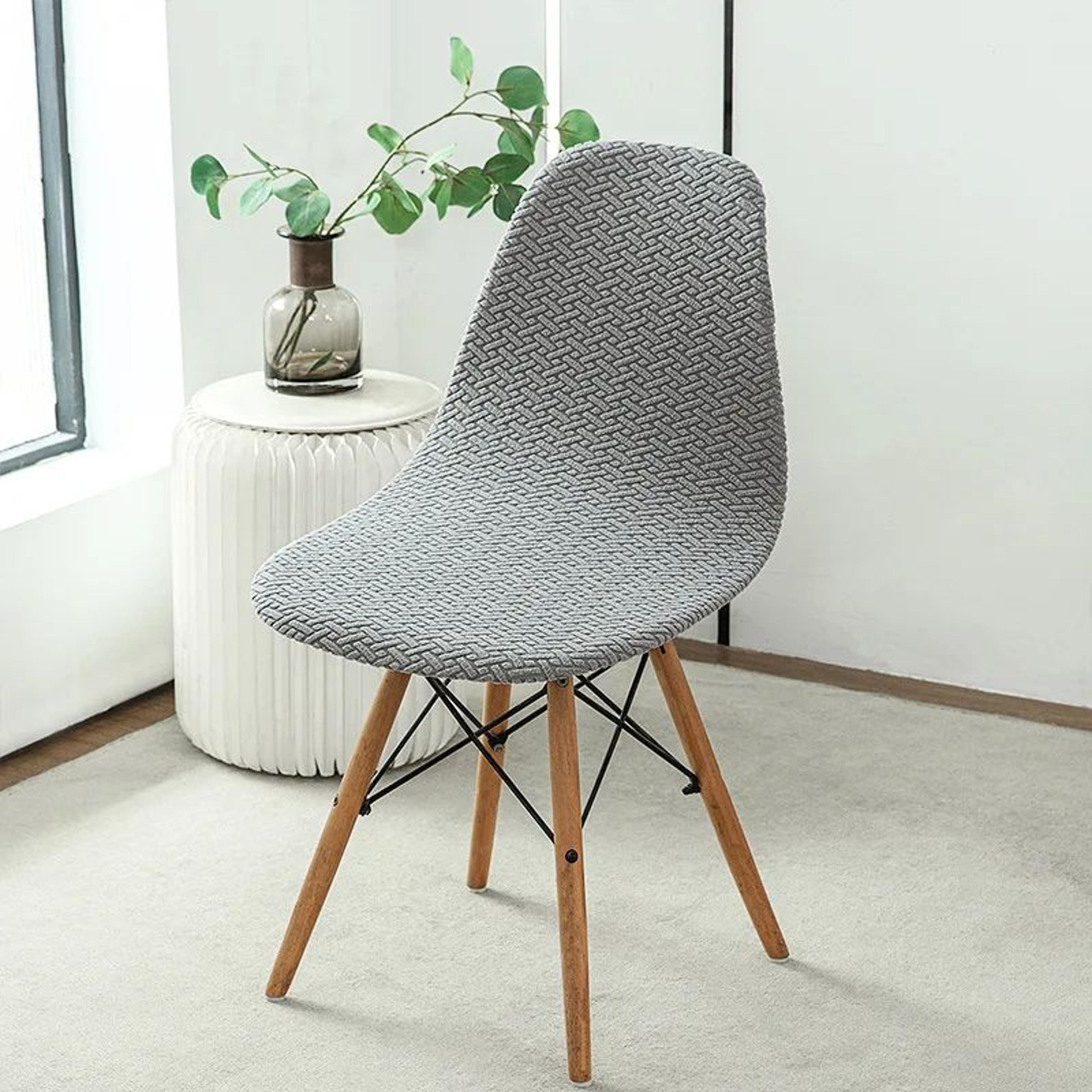 Polar Fleece Jacquard Stretch Dining Chair Cover 14
