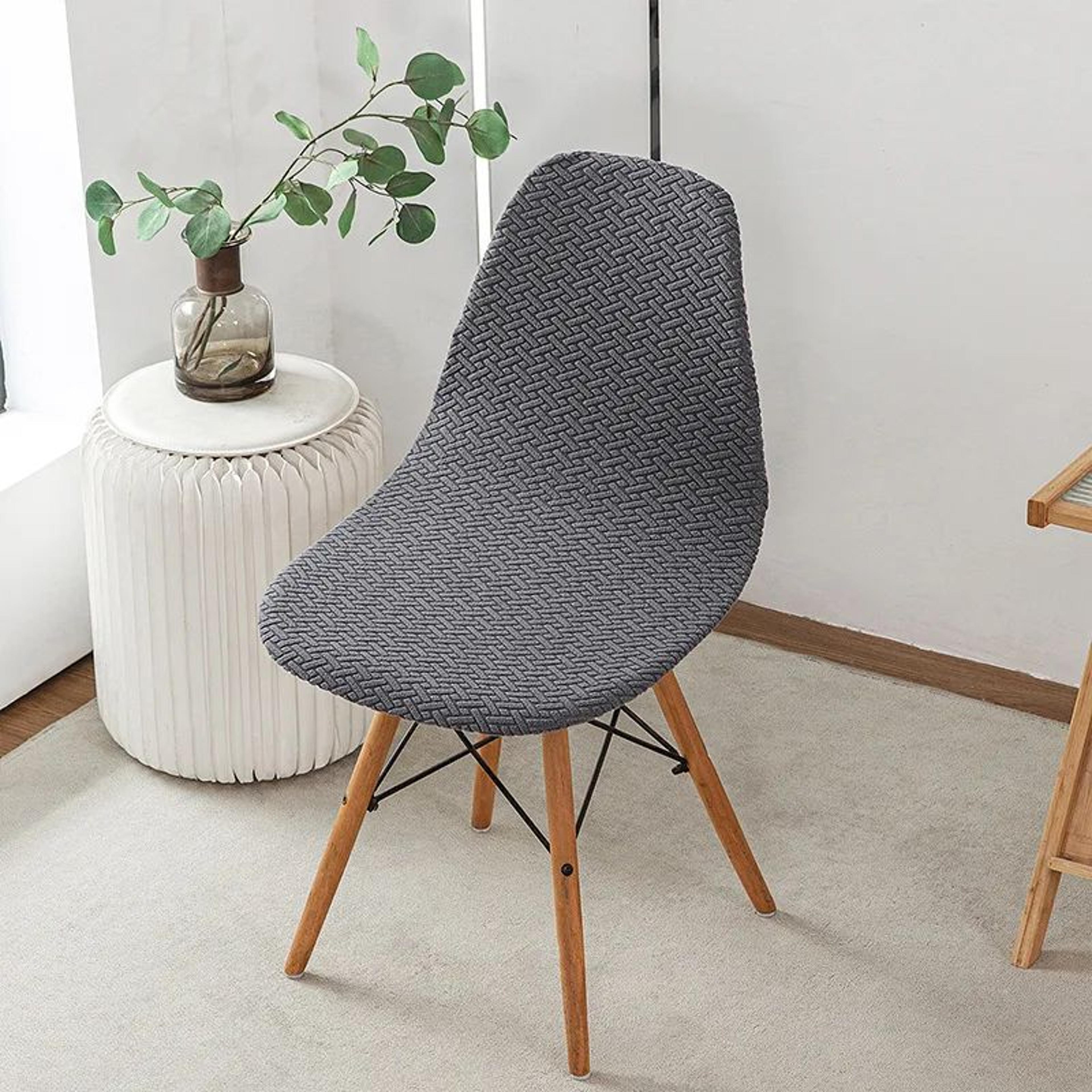 Polar Fleece Jacquard Stretch Dining Chair Cover 15