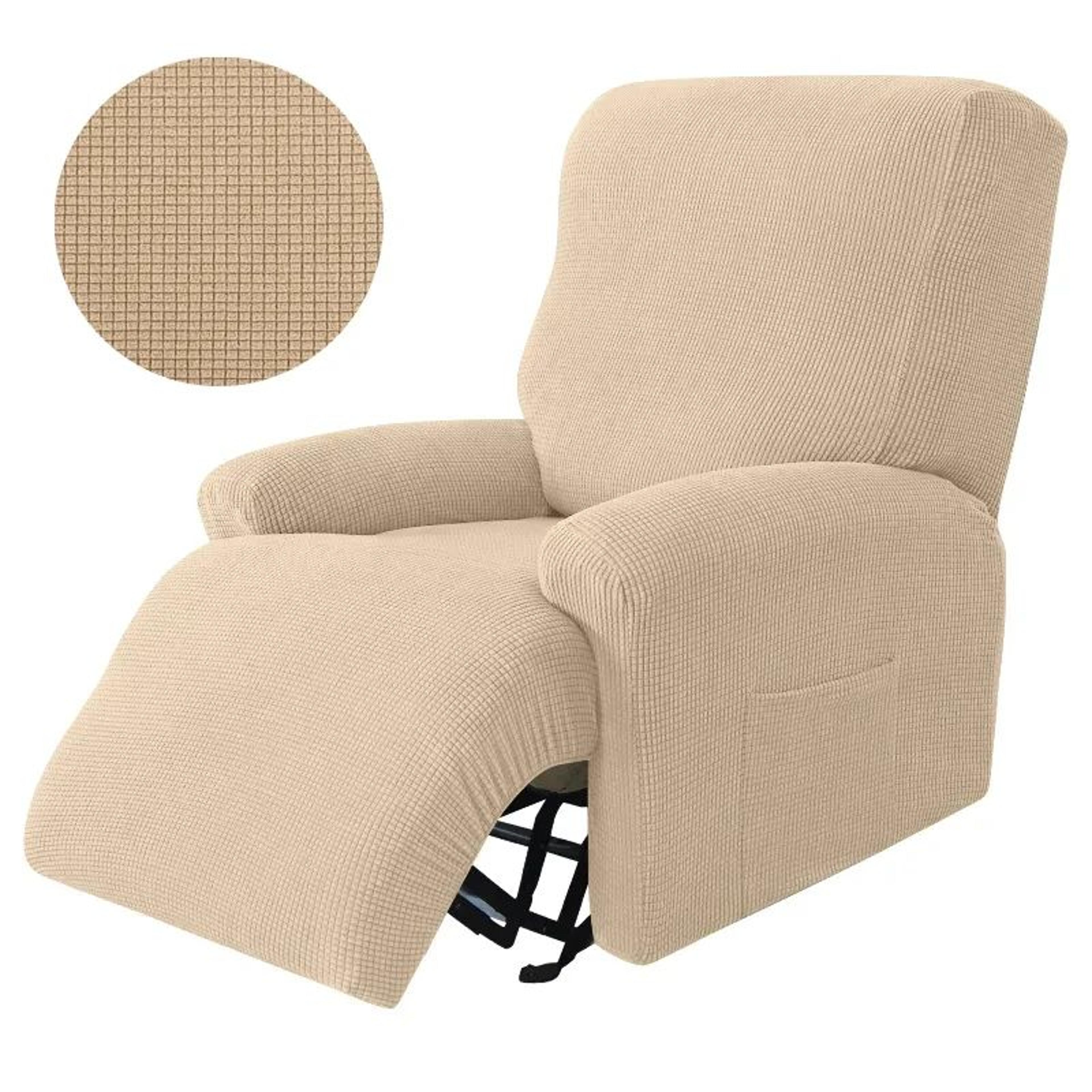 Stretch Spandex Recliner Sofa Cover Four Piece Set 13