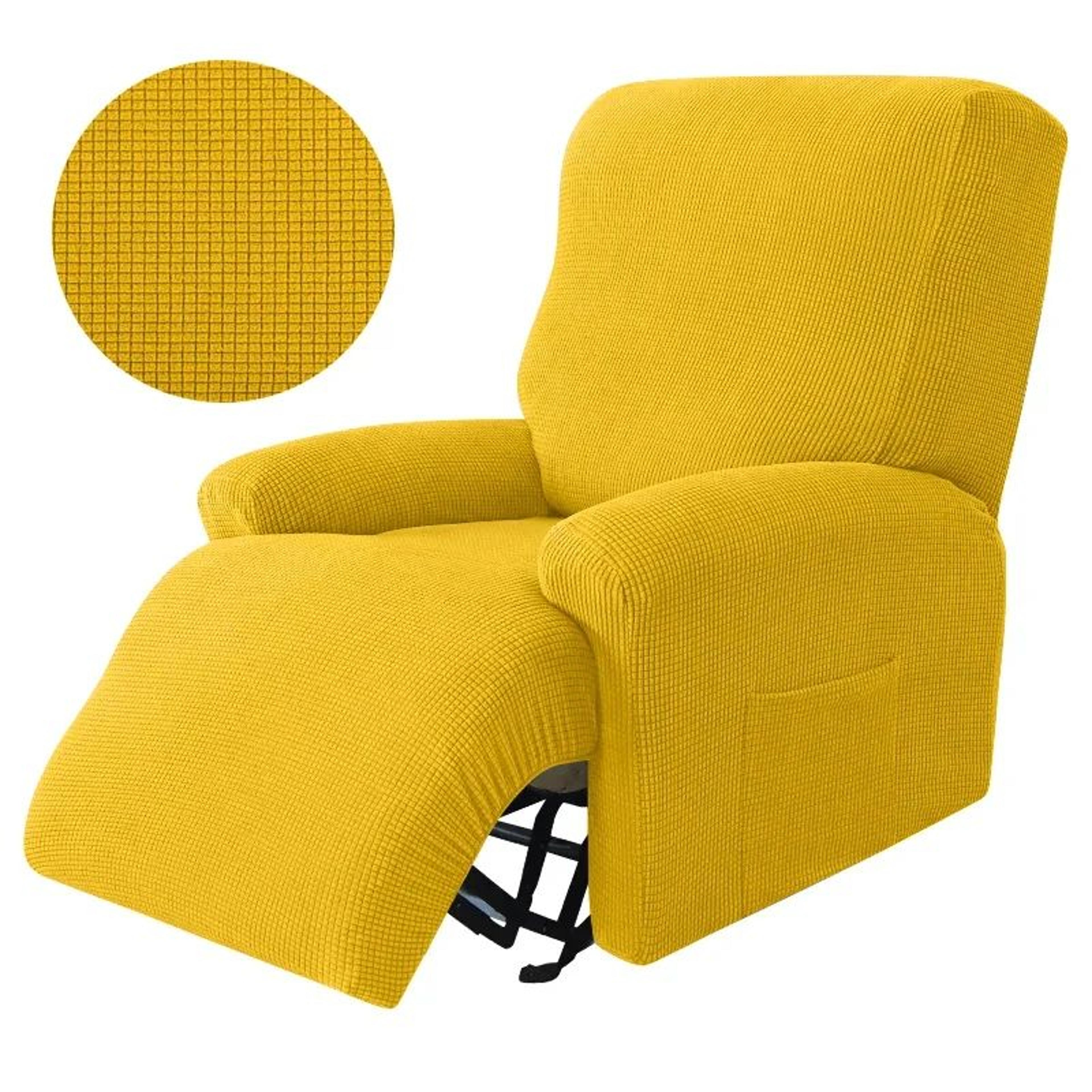 Stretch Spandex Recliner Sofa Cover Four Piece Set 14