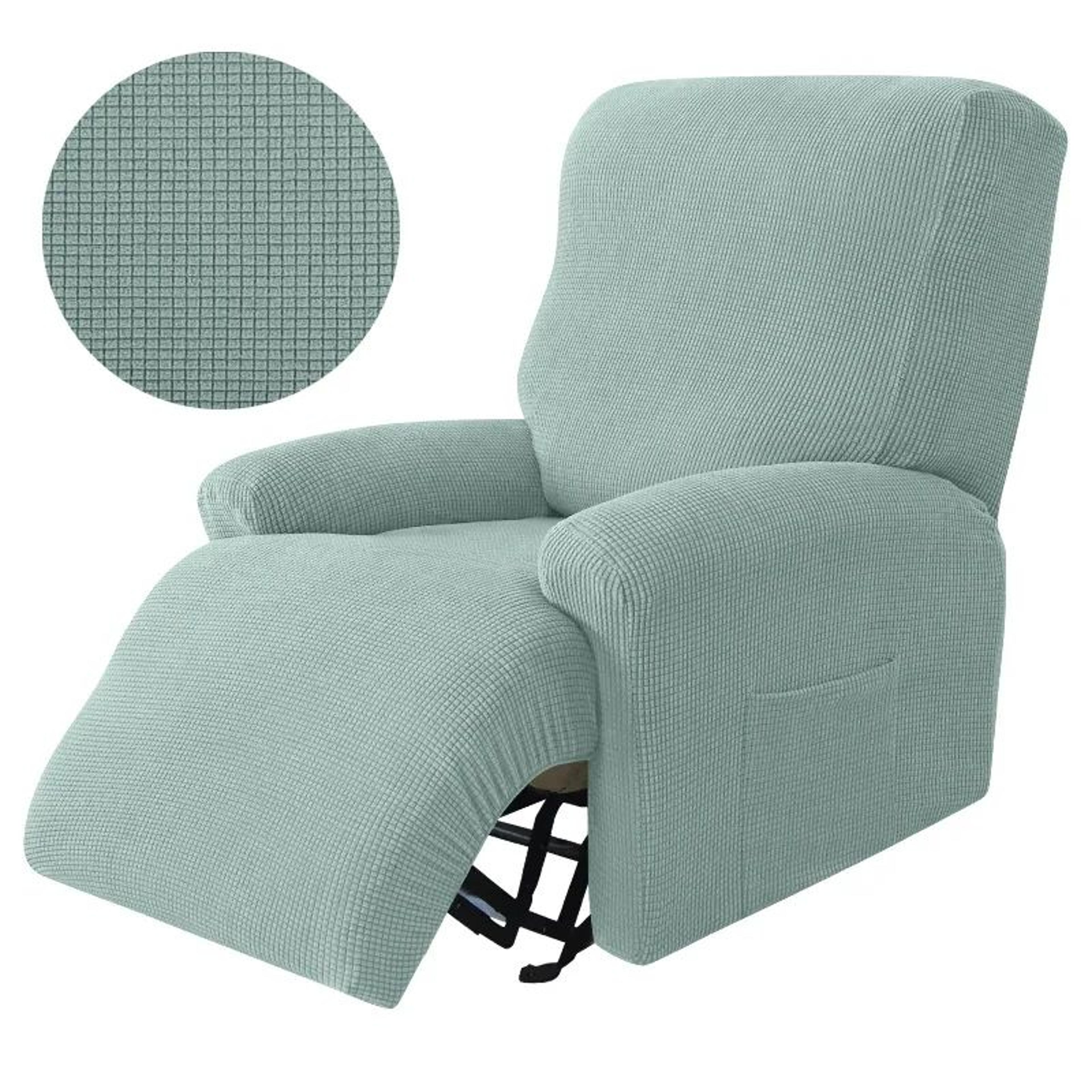 Stretch Spandex Recliner Sofa Cover Four Piece Set 15