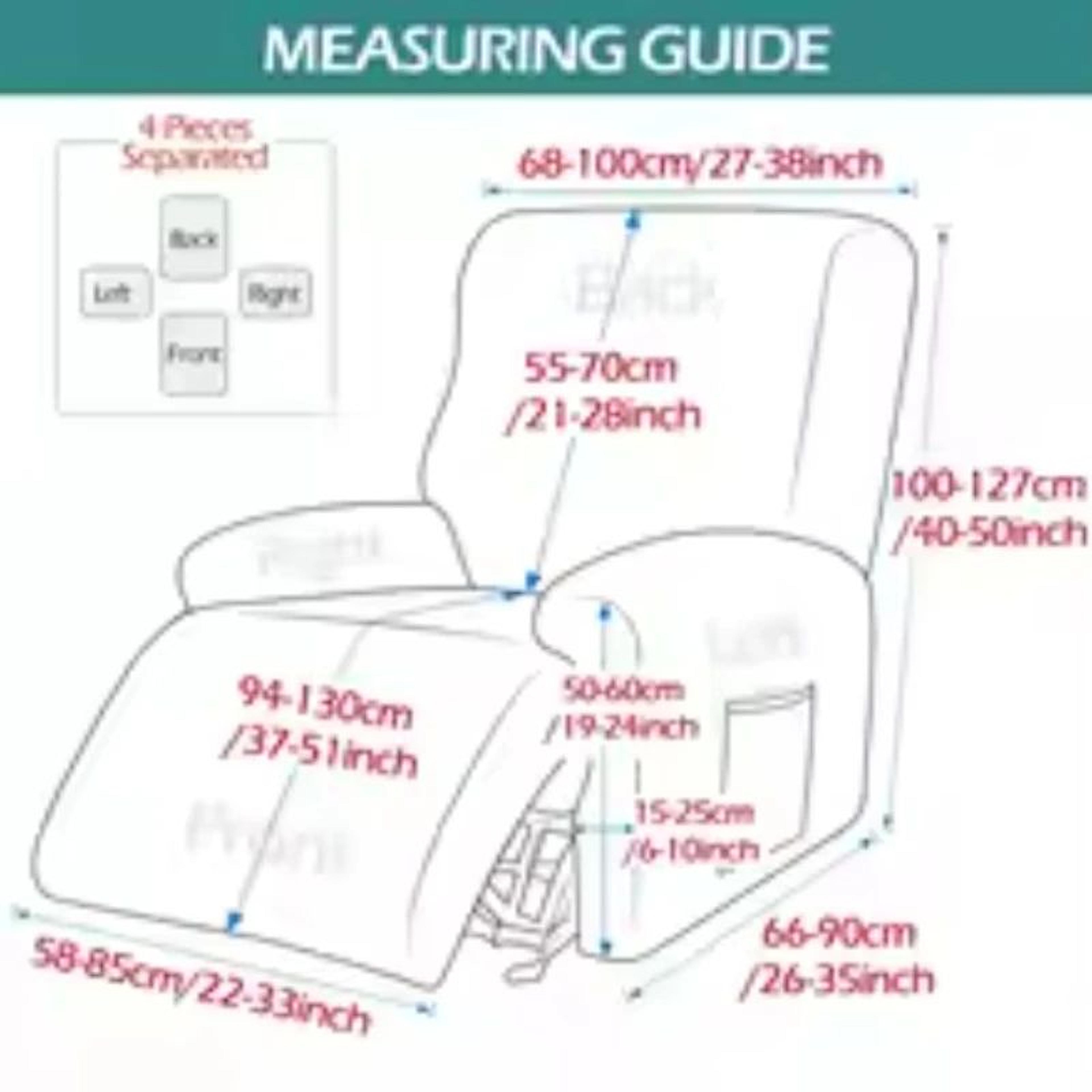Jacquard Stretch Recliner Sofa Cover Four Piece Set 1