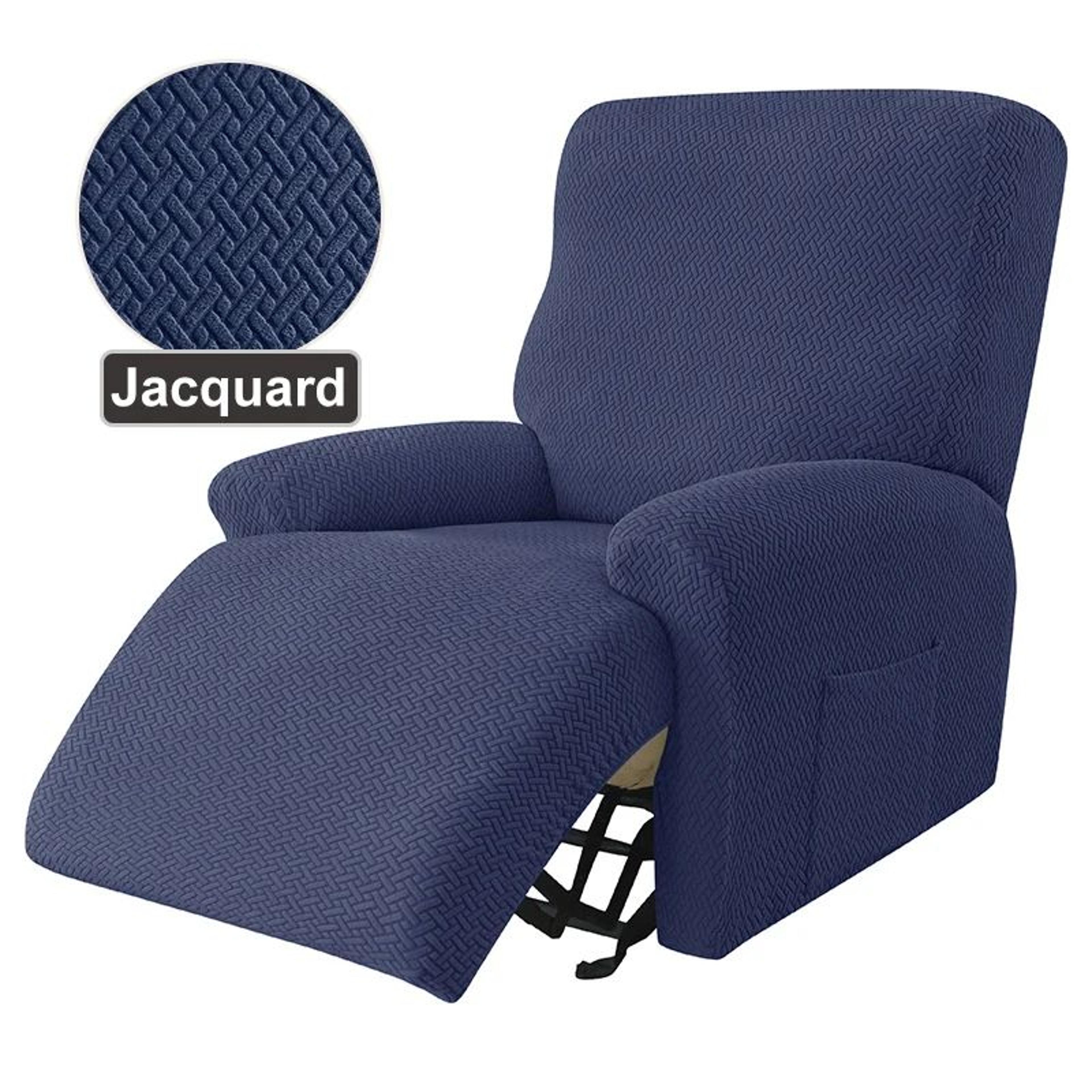 Jacquard Stretch Recliner Sofa Cover Four Piece Set 13