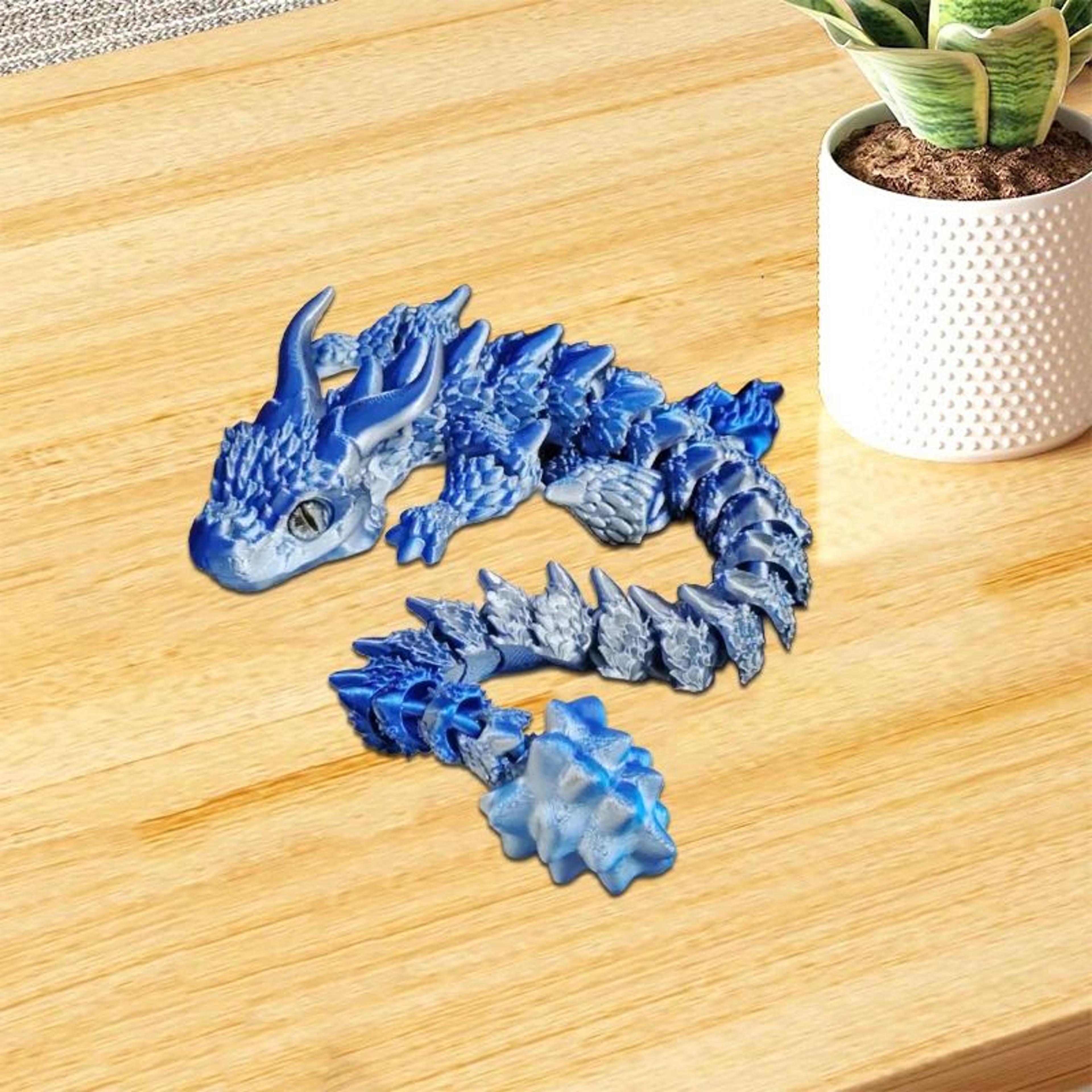 3D Printed Articulated Magic Dragon Desktop Toy 2