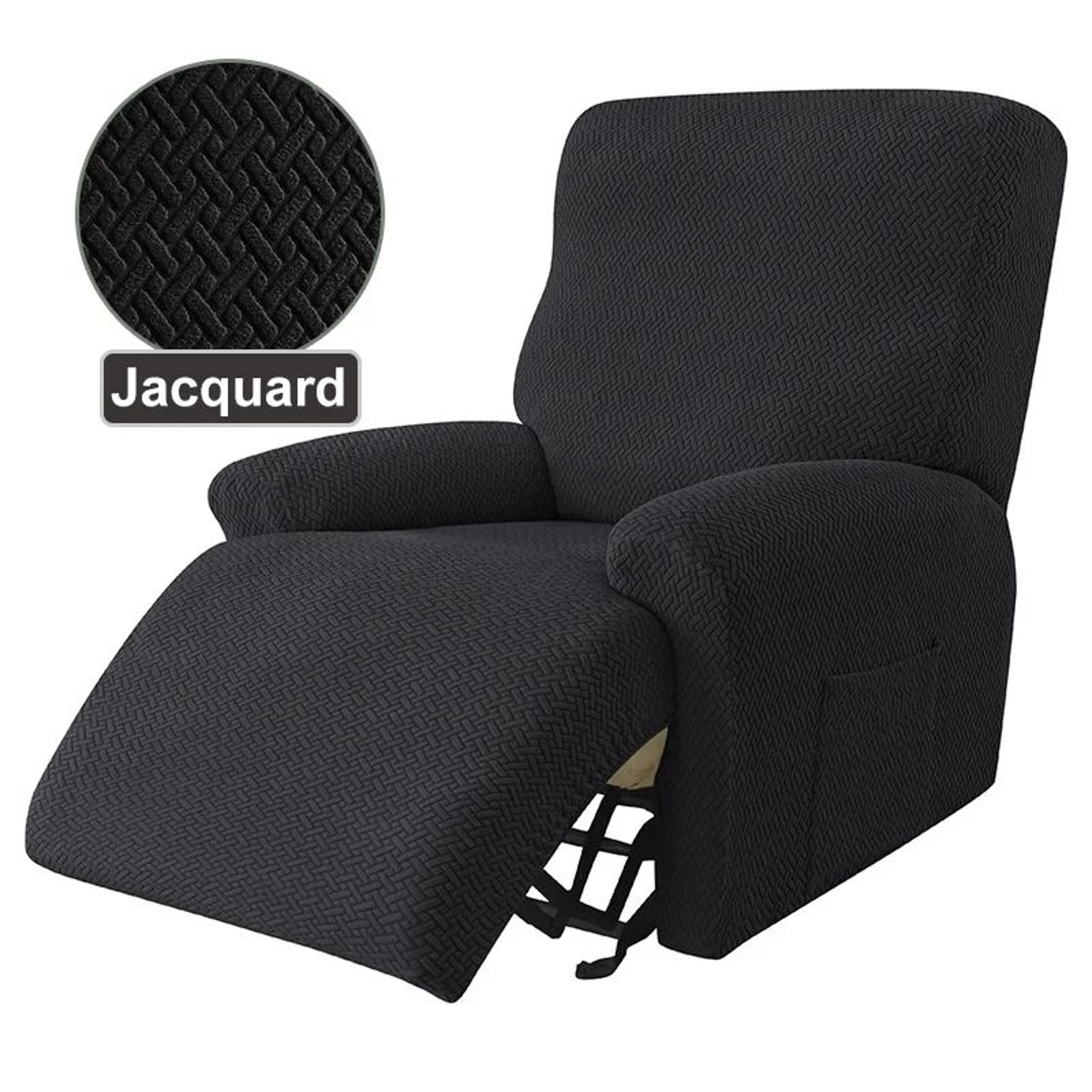 Stretch Jacquard Knitted Recliner Sofa Cover 9