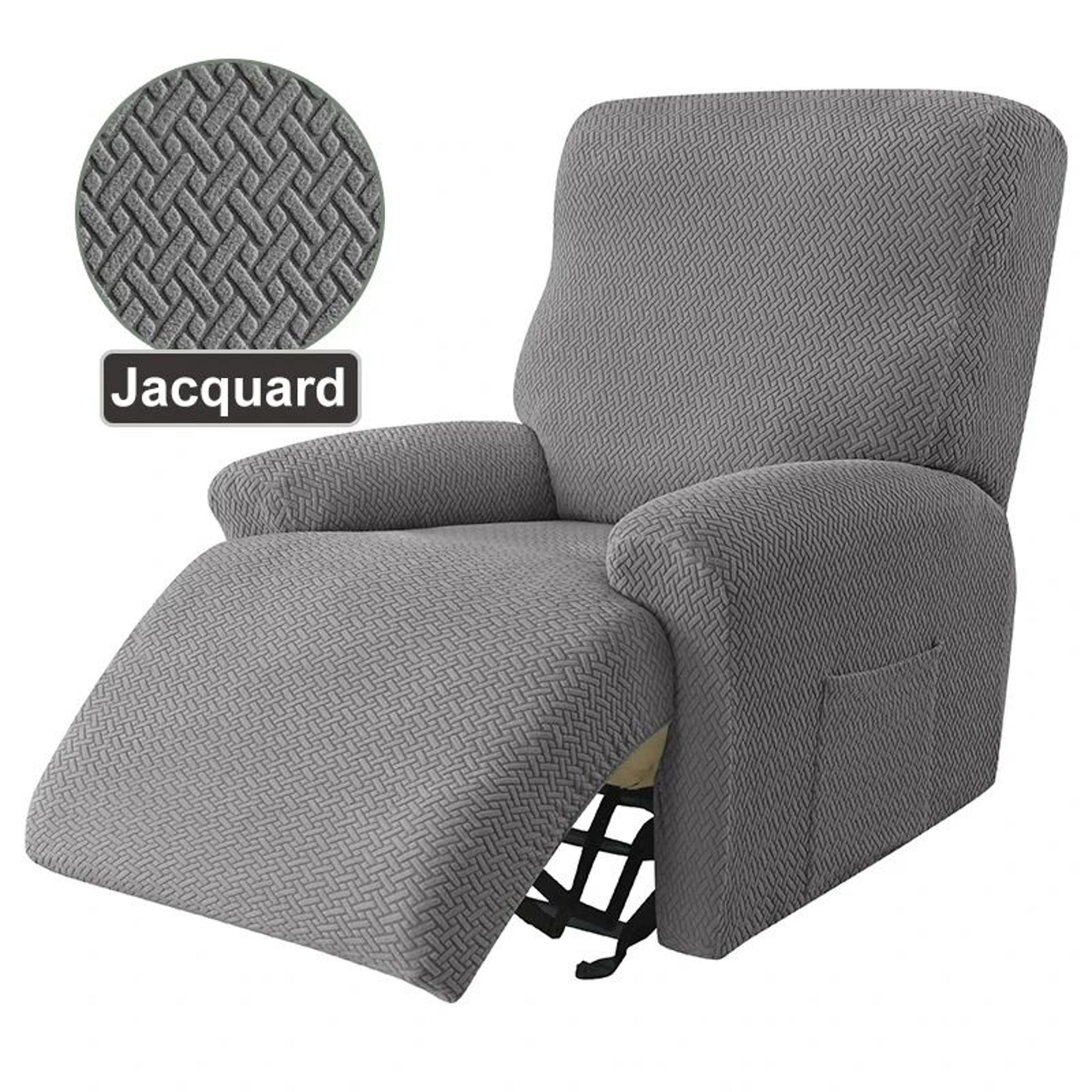 Stretch Jacquard Knitted Recliner Sofa Cover 8