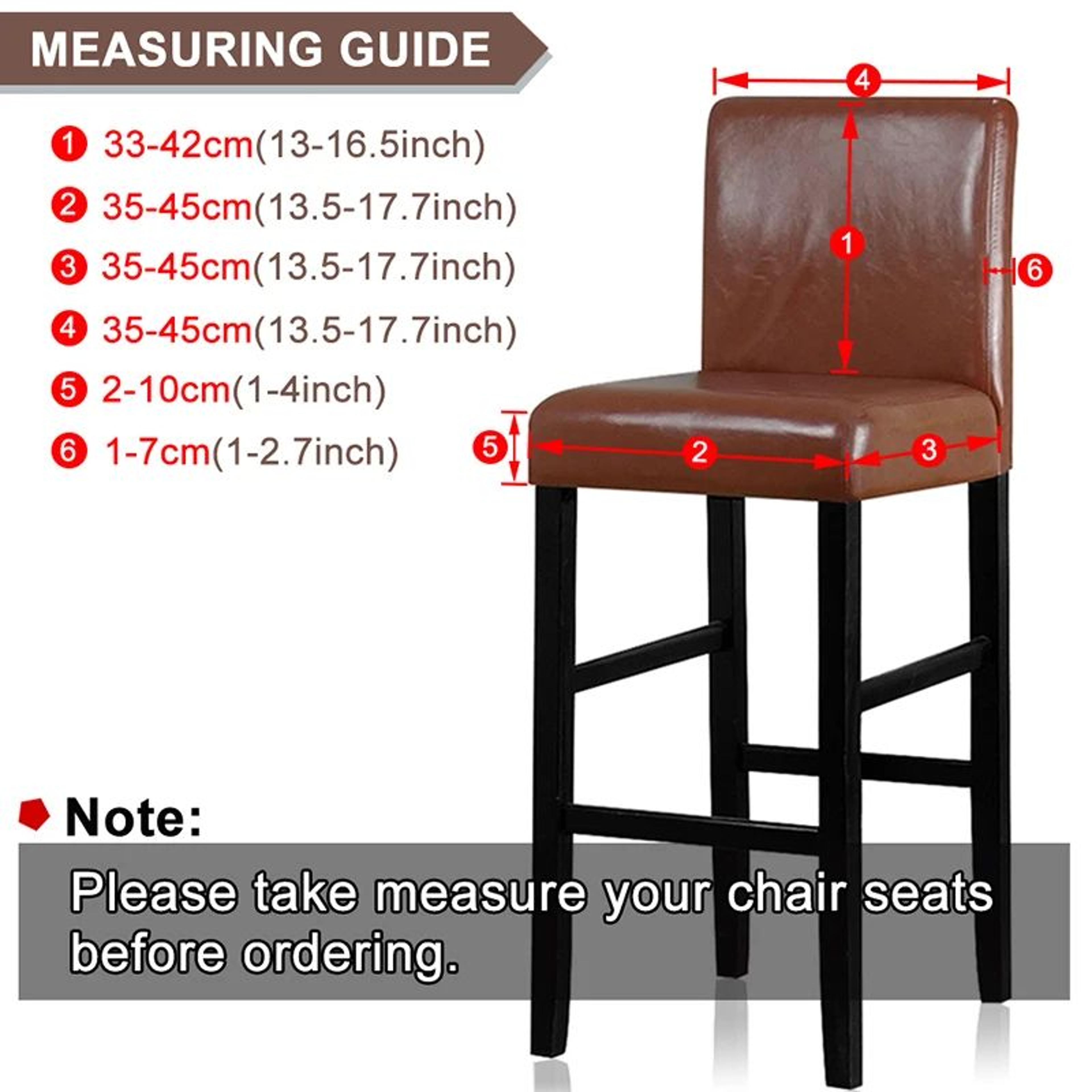 Waterproof Short Back Dining Chair Cover 1