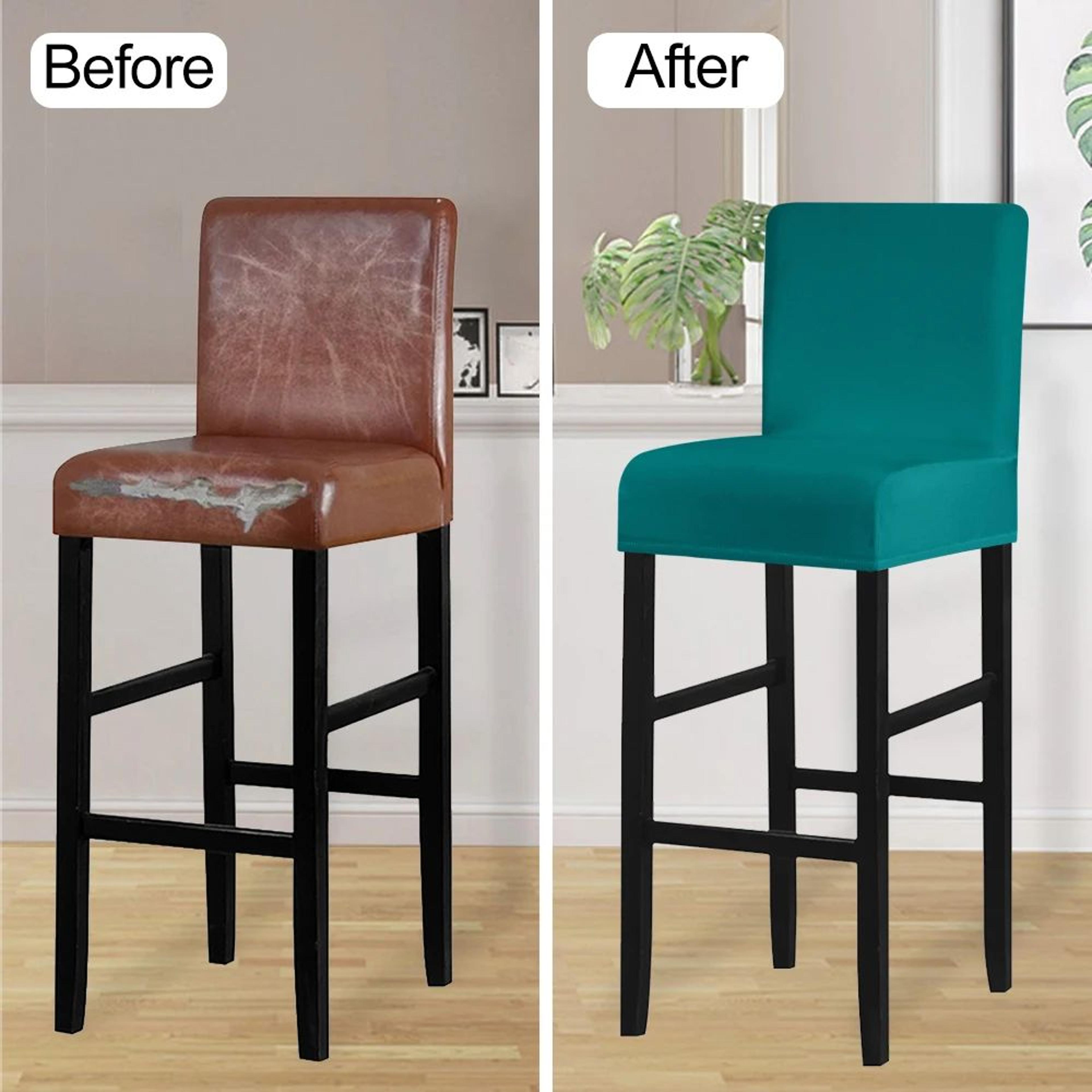 Waterproof Short Back Dining Chair Cover 3