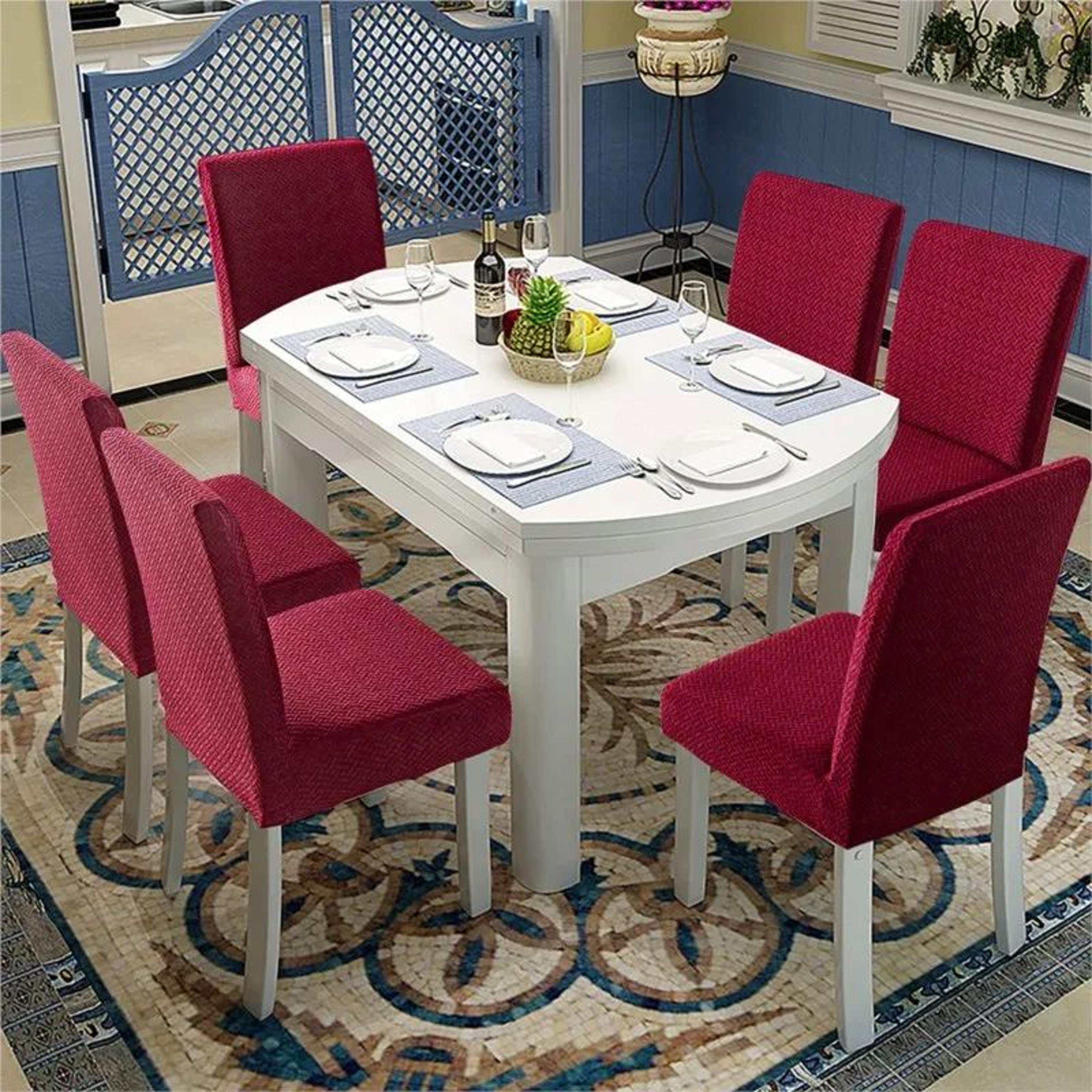 Waterproof Stretch Jacquard Dining Chair Cover 4
