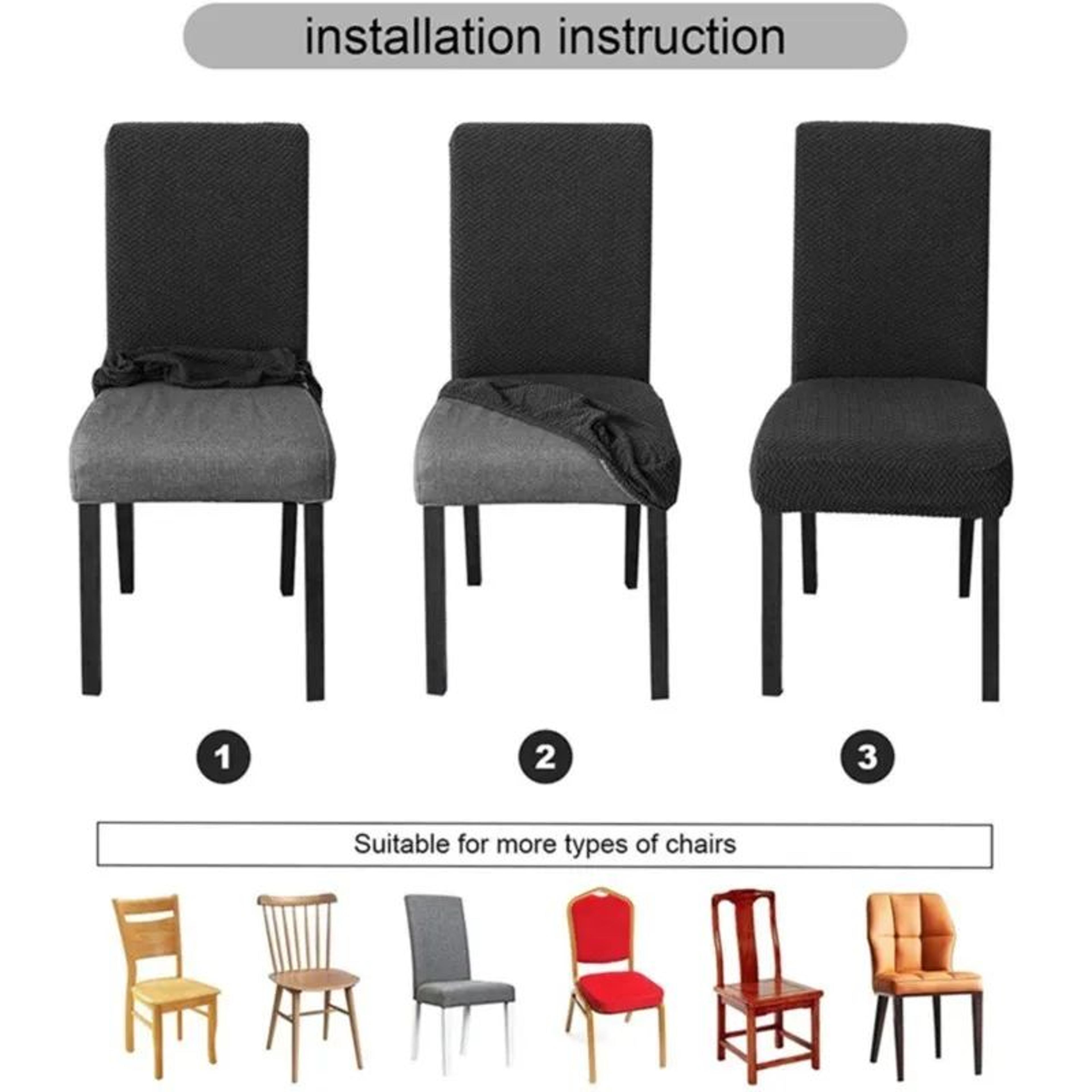 Waterproof Stretch Jacquard Dining Chair Cover 5