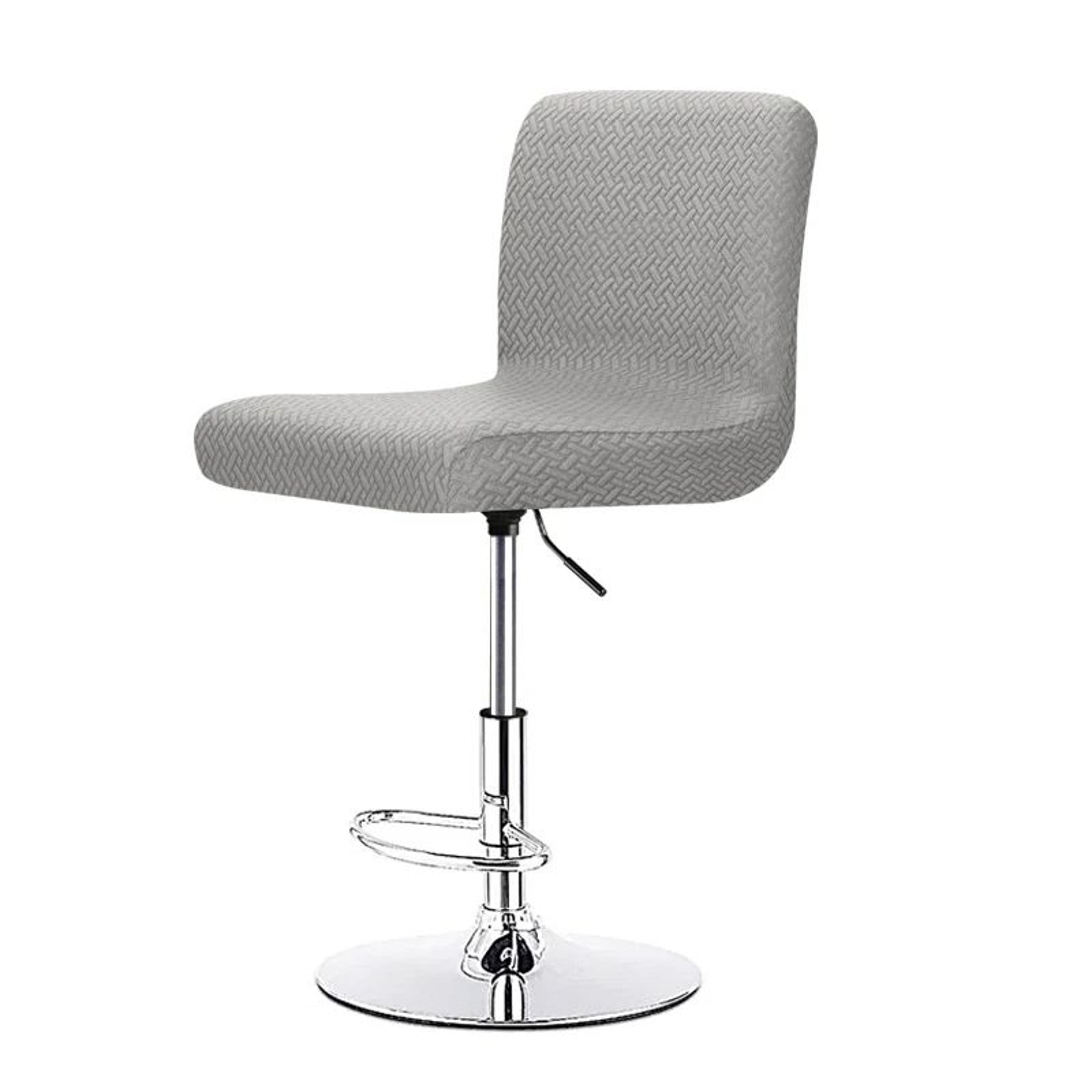 Stretch Jacquard Short Back Bar Stool Chair Cover 8