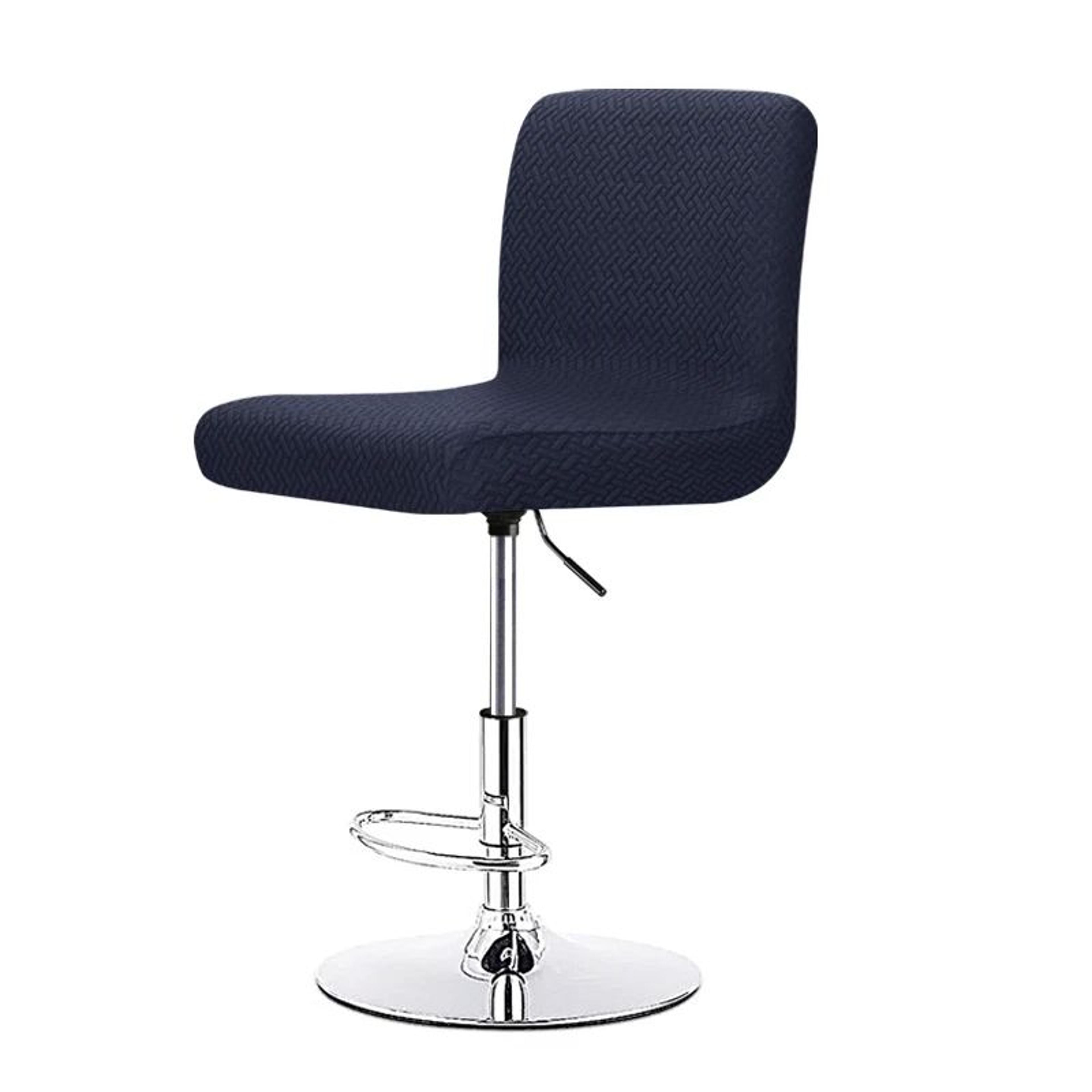 Stretch Jacquard Short Back Bar Stool Chair Cover 13