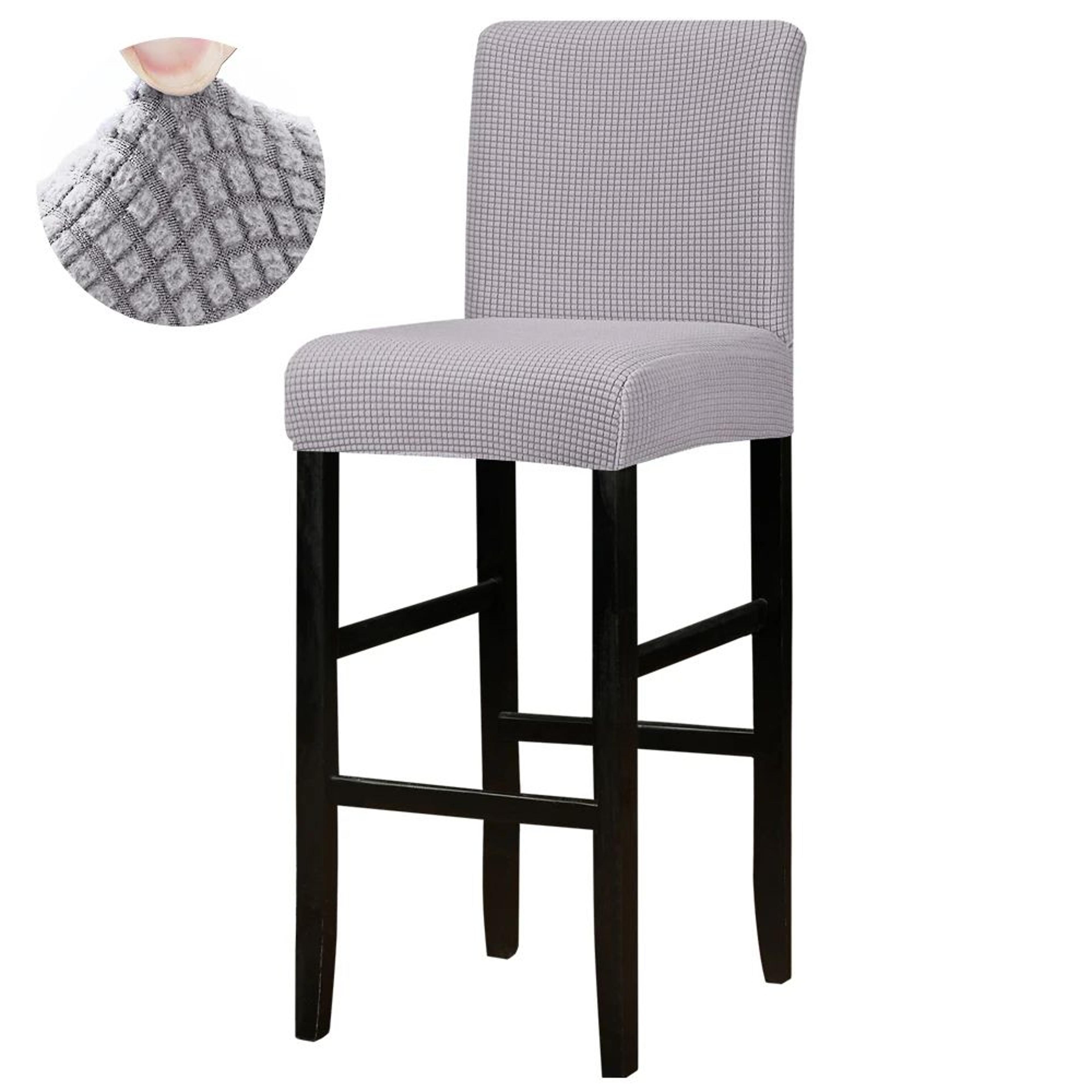 Stretch Jacquard Short Back Bar Chair Cover 16