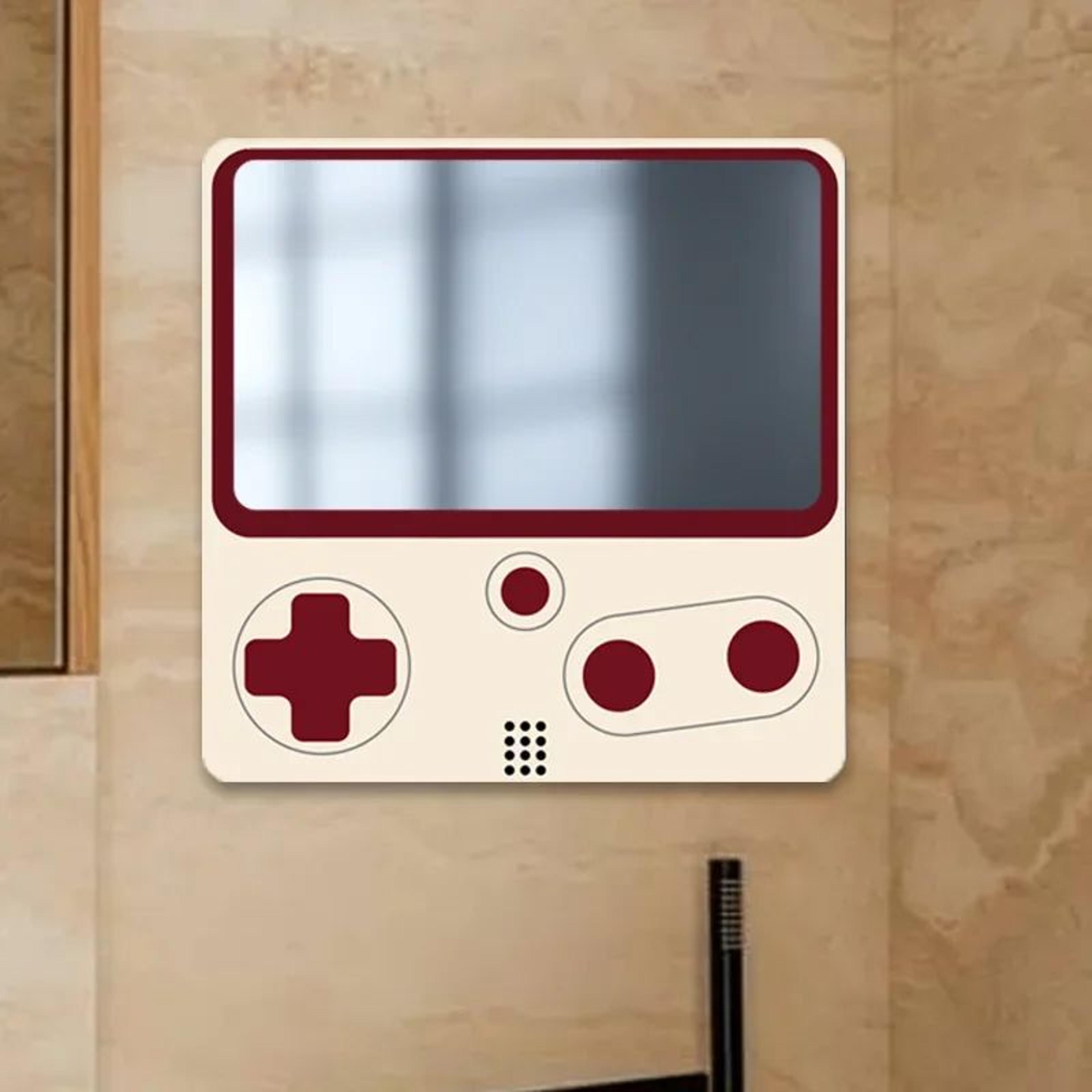 20CM Game Console Pattern Self Adhesive Wall Mirror 3