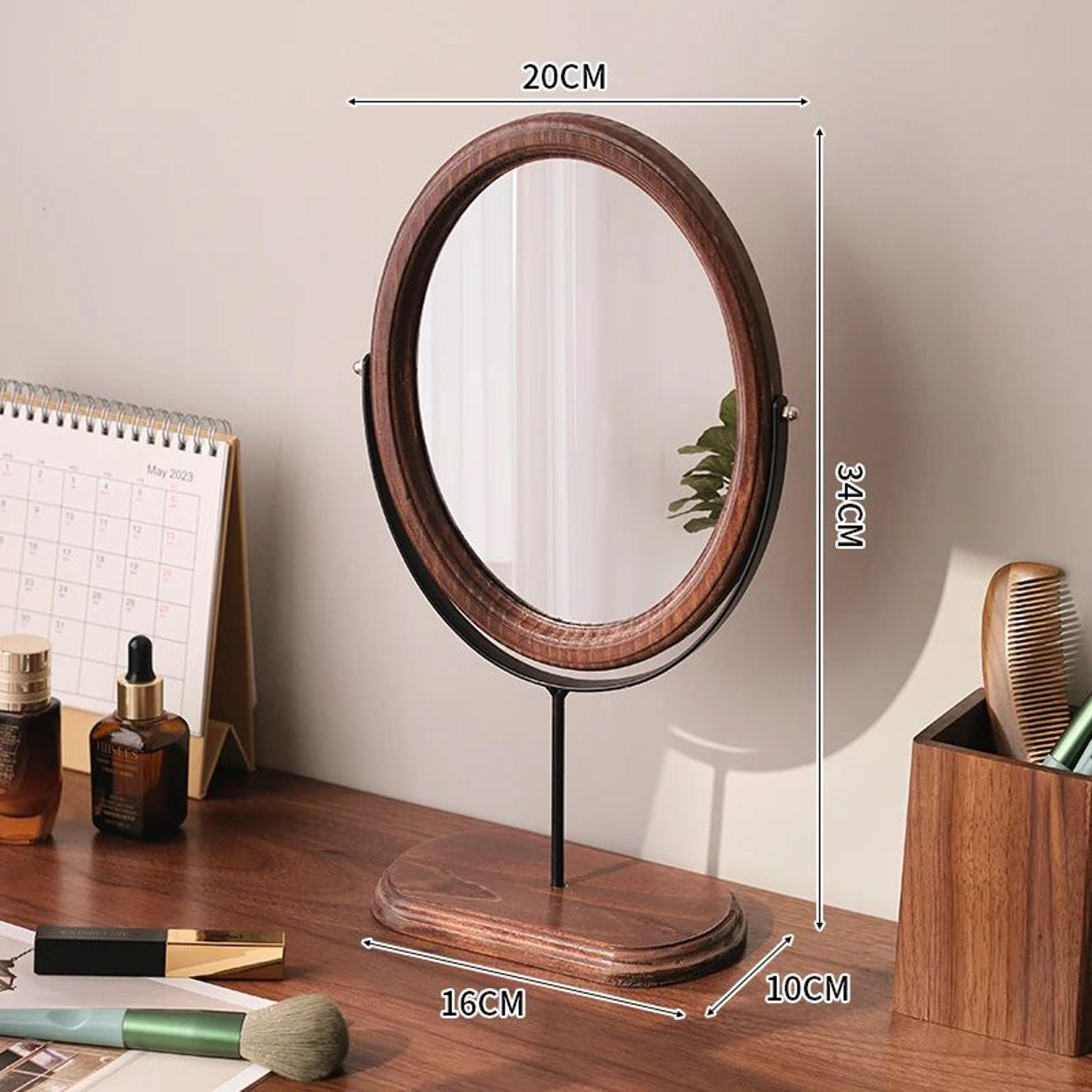 Retro Luxury Oval Desktop Vanity Makeup Mirror 6