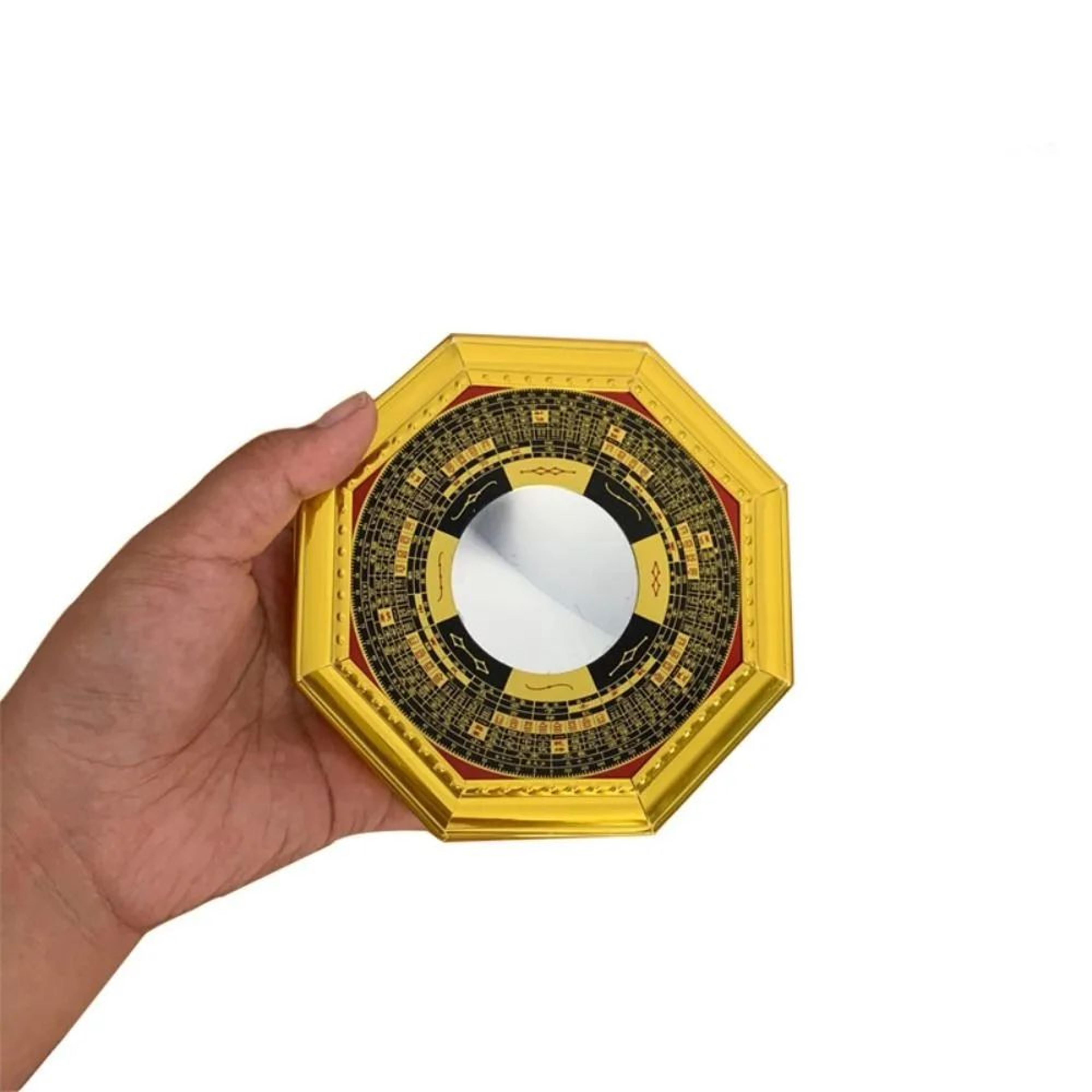 Traditional Bagua Feng Shui Octagonal Mirror With Metal Frame 7