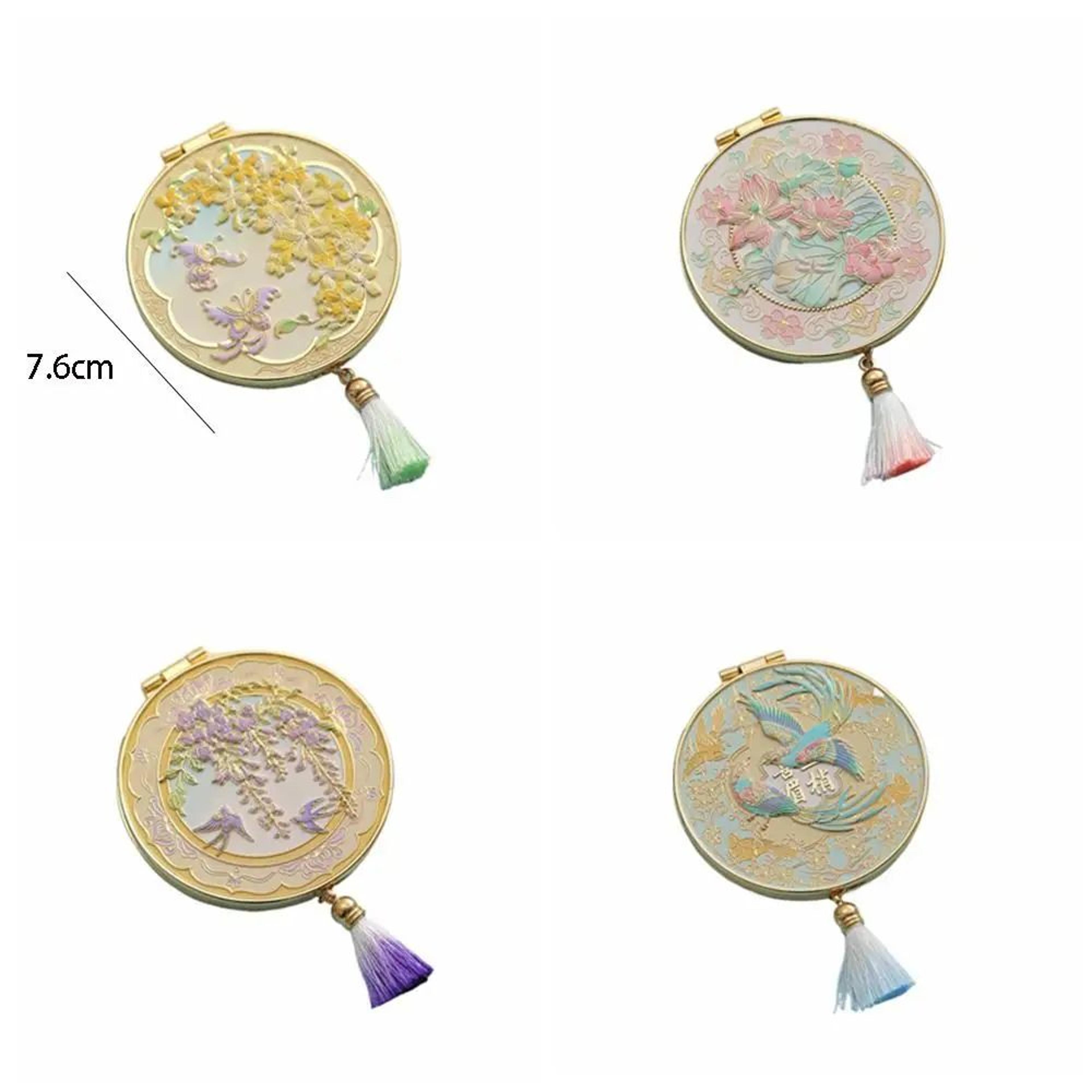 Elegant Metal Folding Portable Cosmetic Makeup Mirror 5