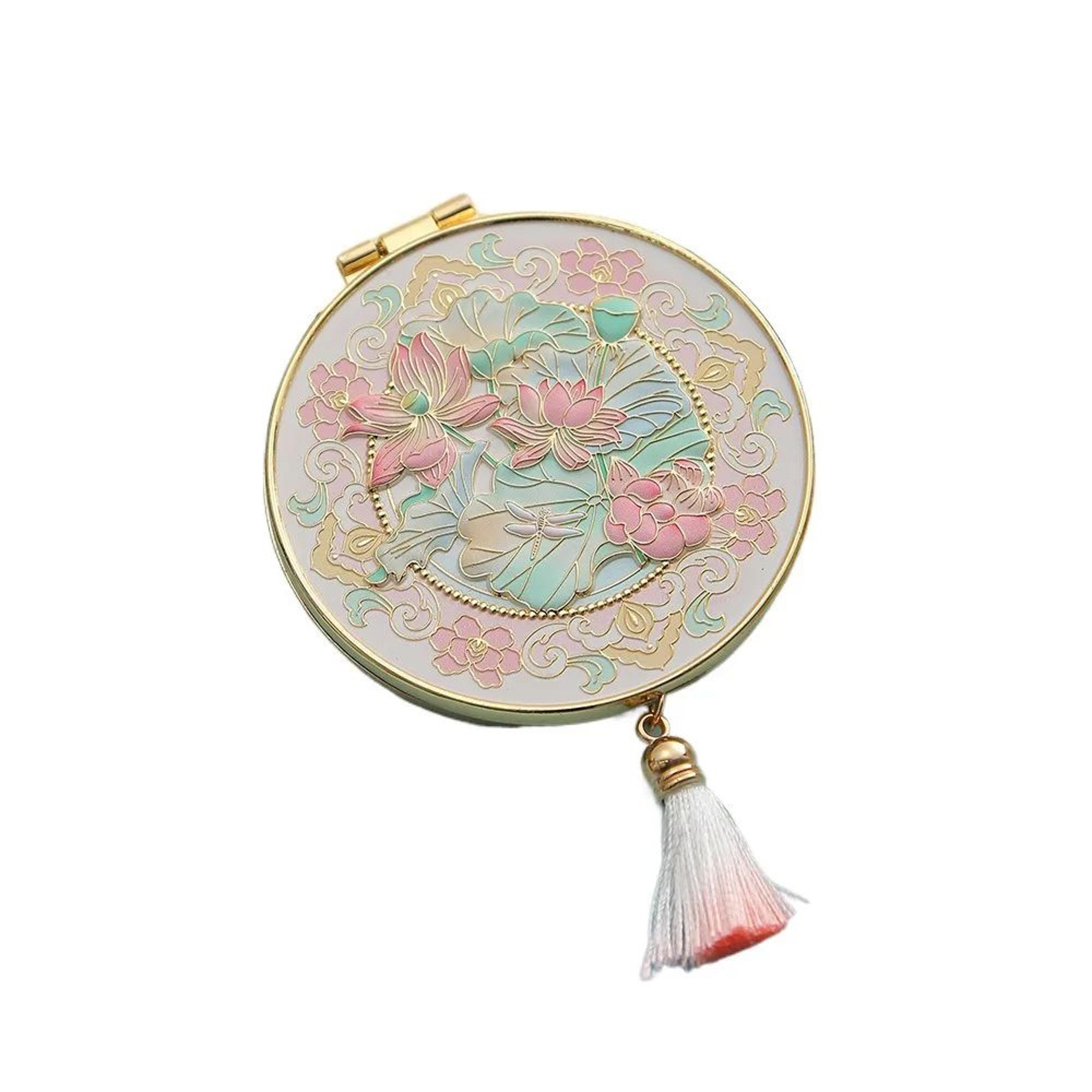 Elegant Metal Folding Portable Cosmetic Makeup Mirror 7