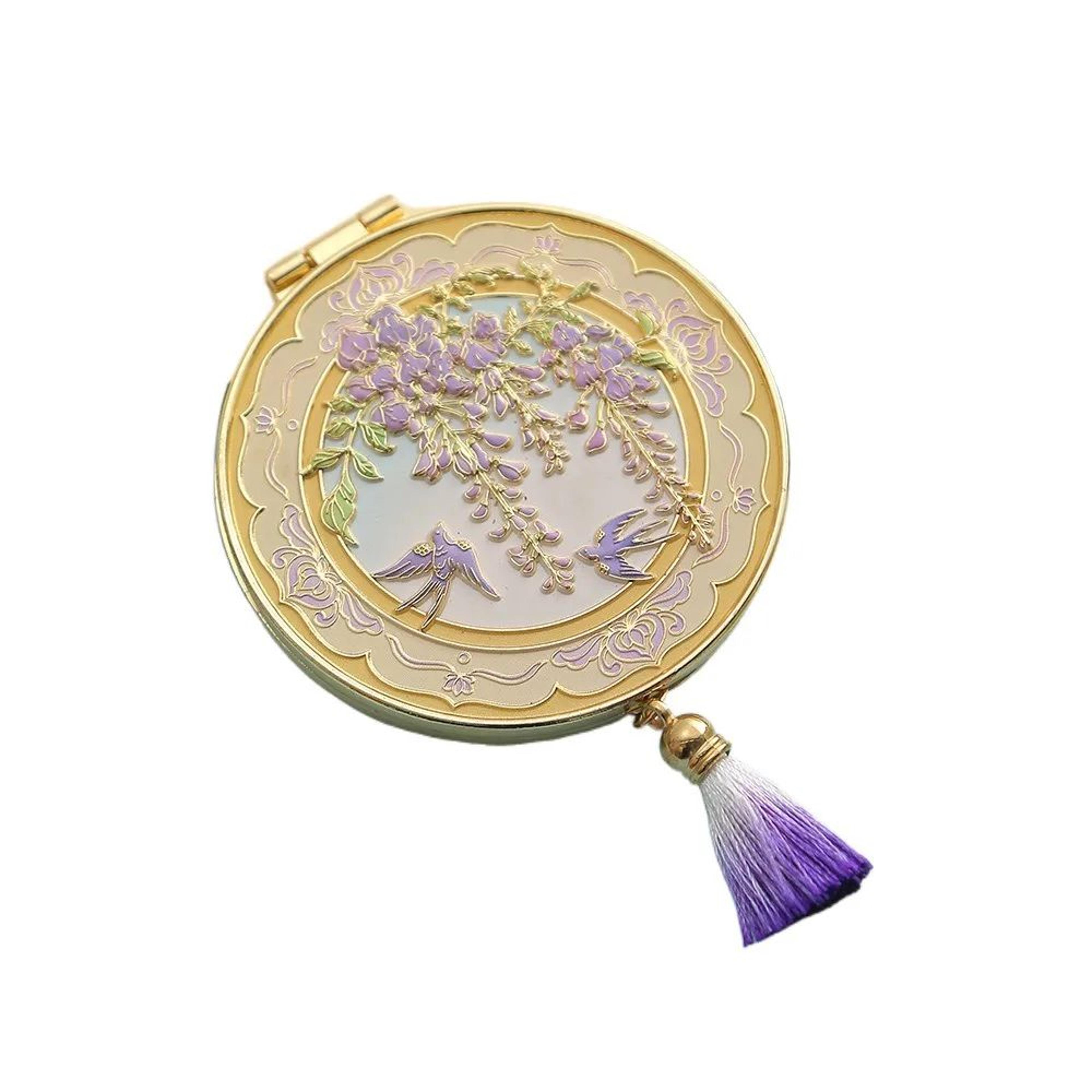 Elegant Metal Folding Portable Cosmetic Makeup Mirror 9