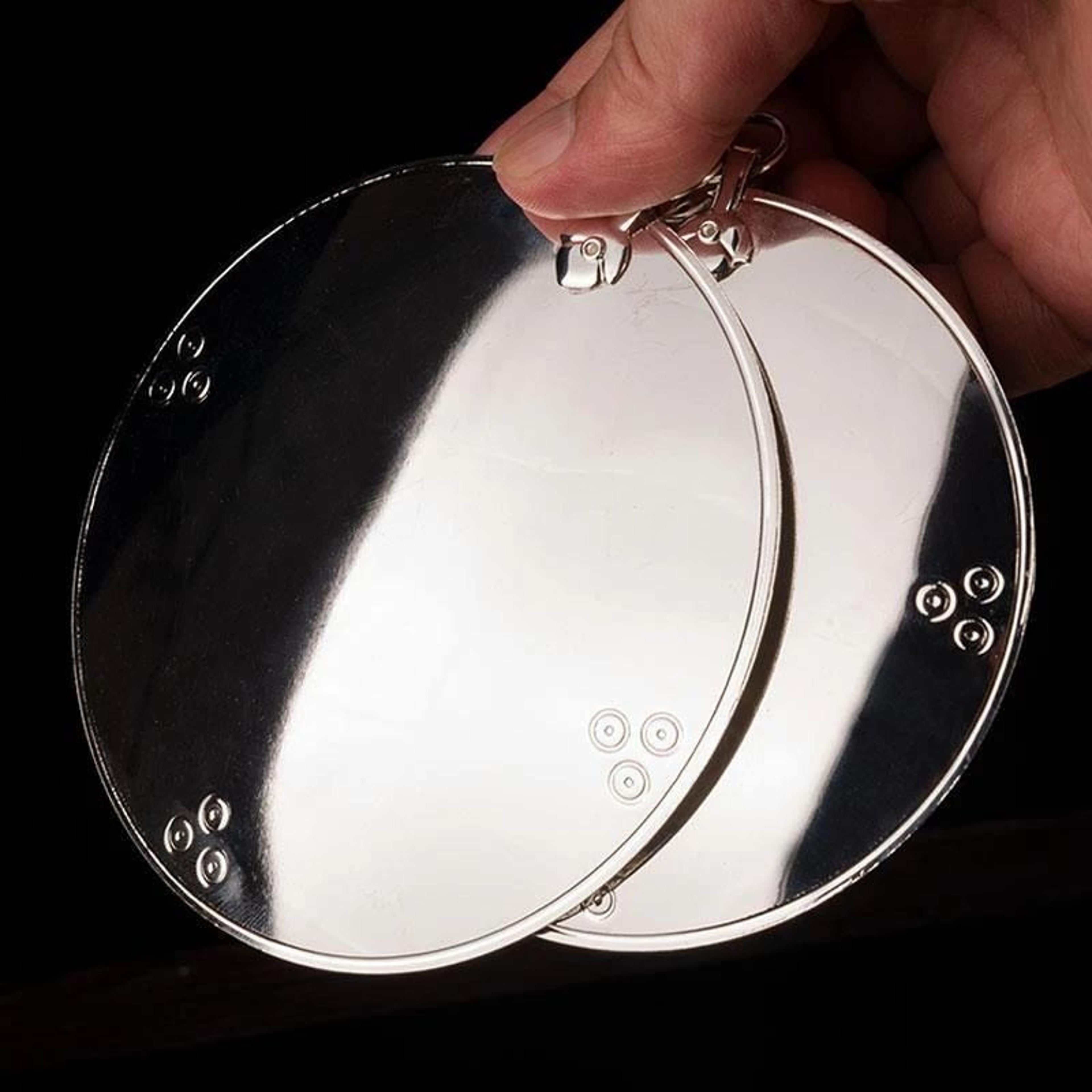 Silver Tibetan Style Auspicious Hanging Decorative Mirror 1