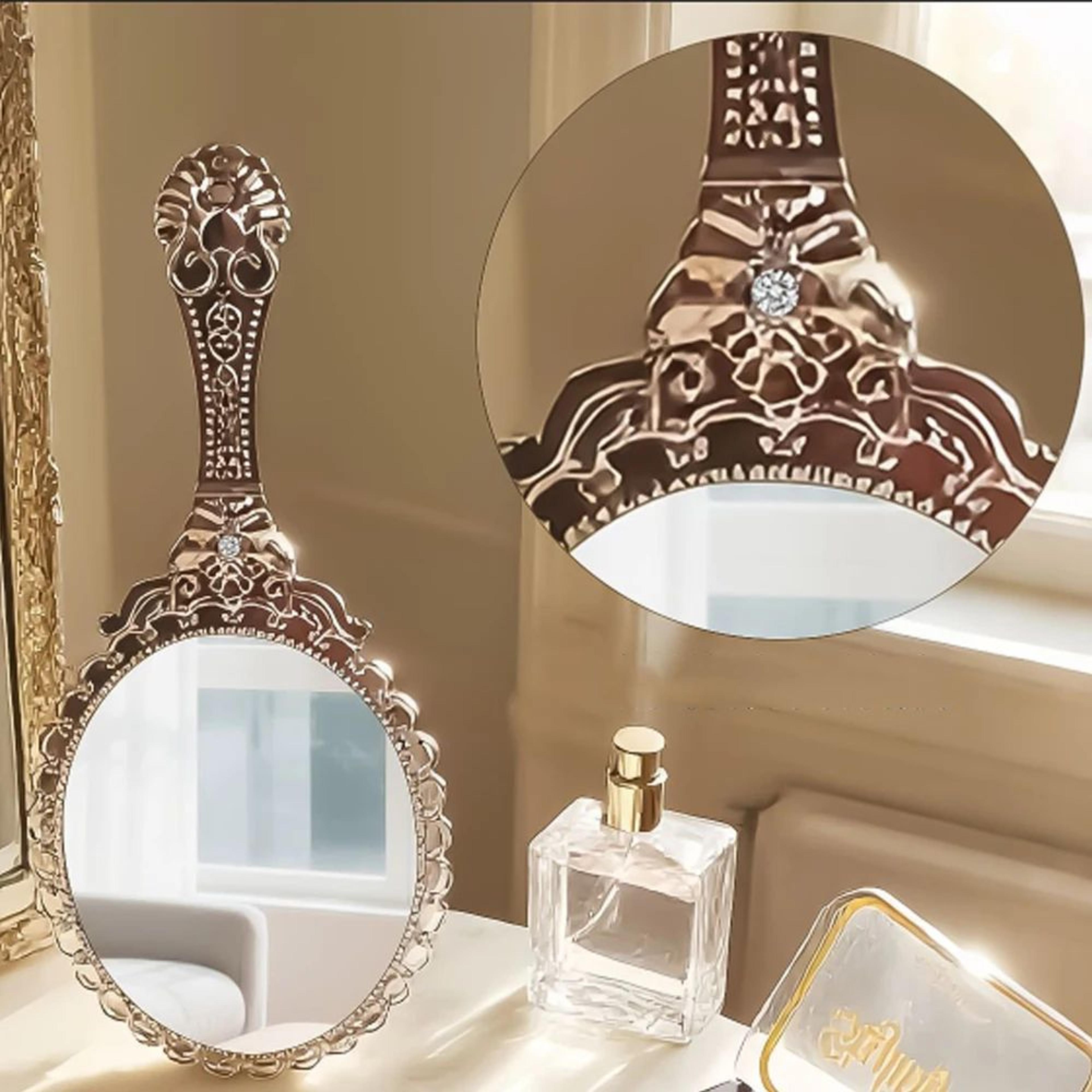Vintage European Handheld Cosmetic Makeup Mirror 8