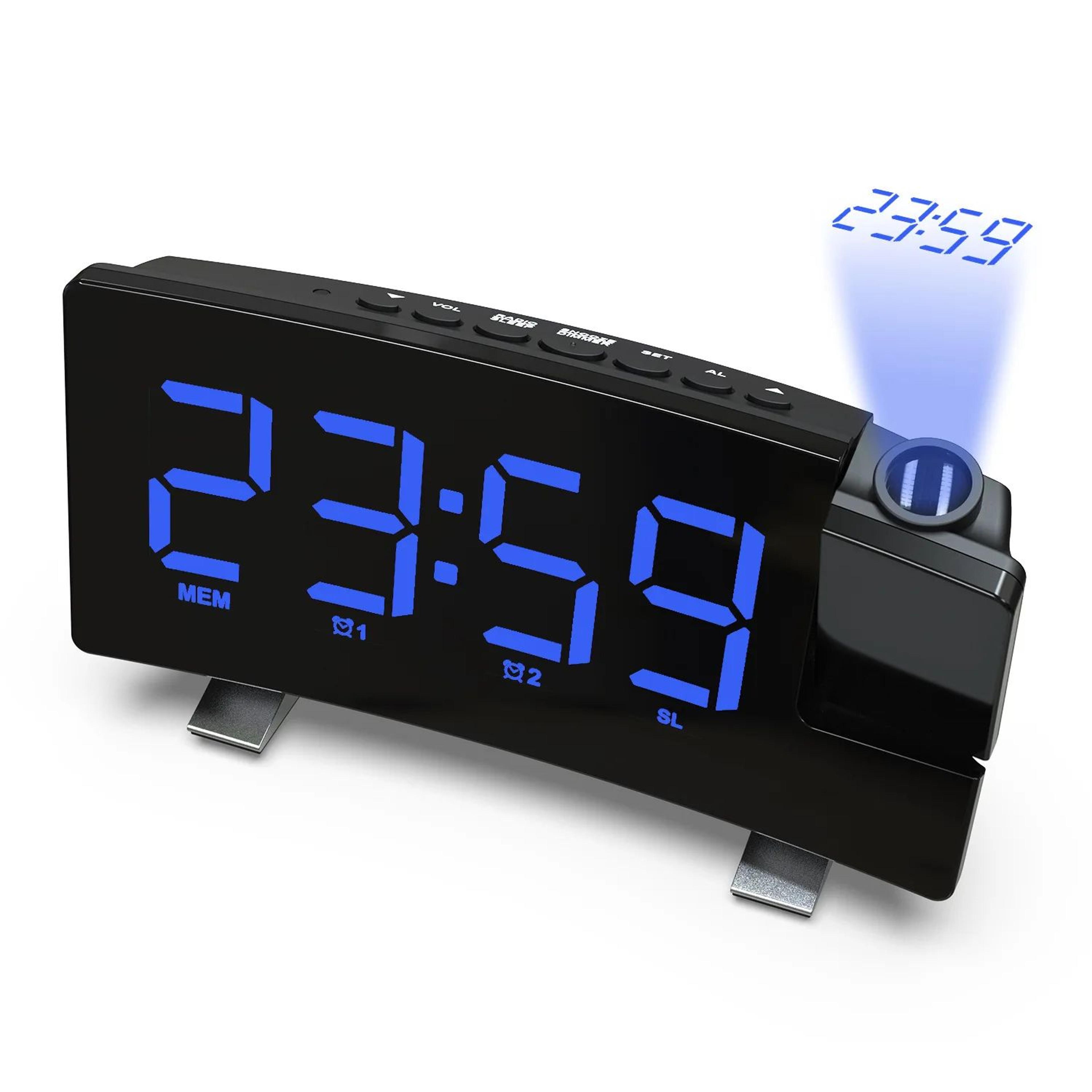 Large LED Projection Alarm Clock With 180 Degree Projector 8