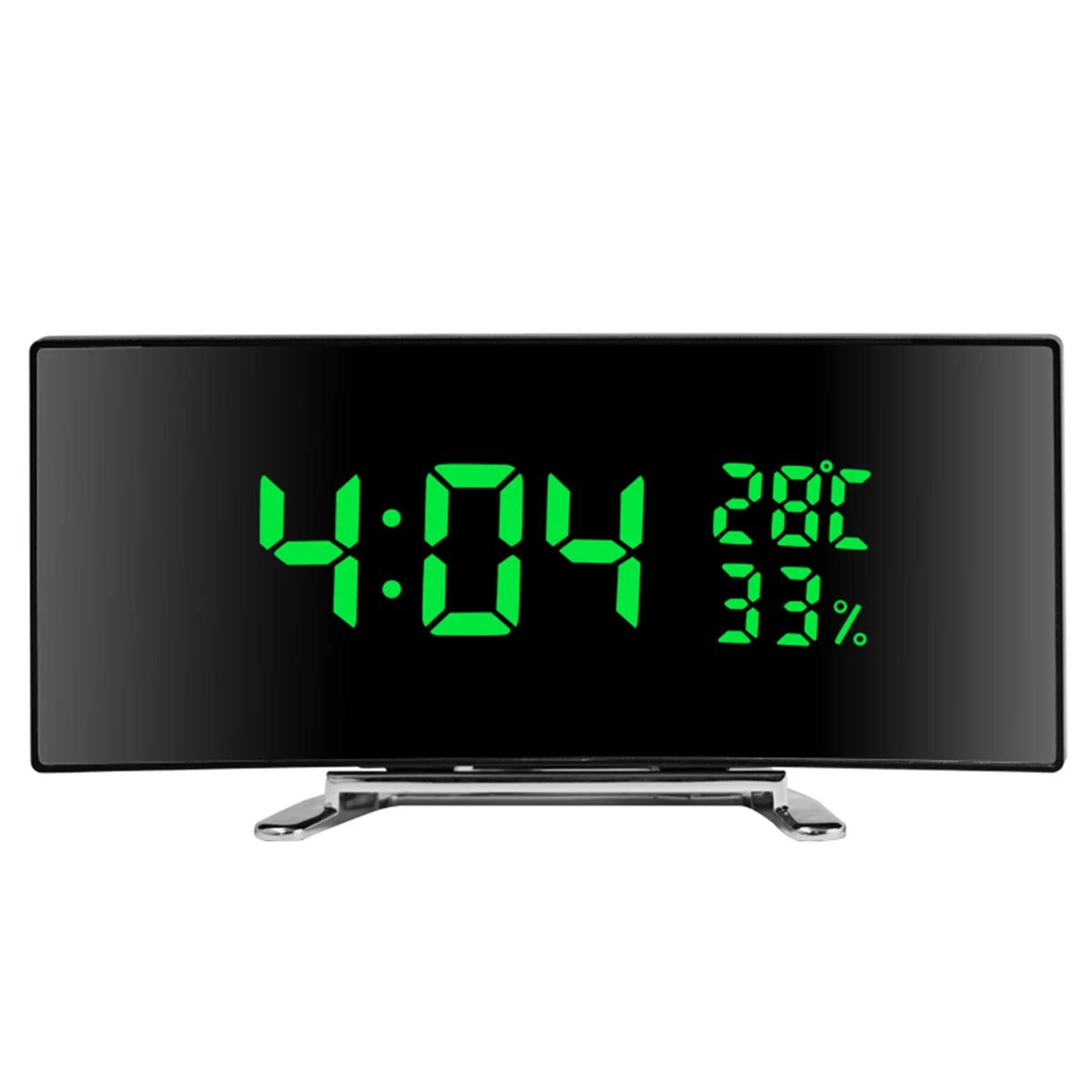 Curved Screen LED Alarm Clock With Temperature And Humidity Display 7
