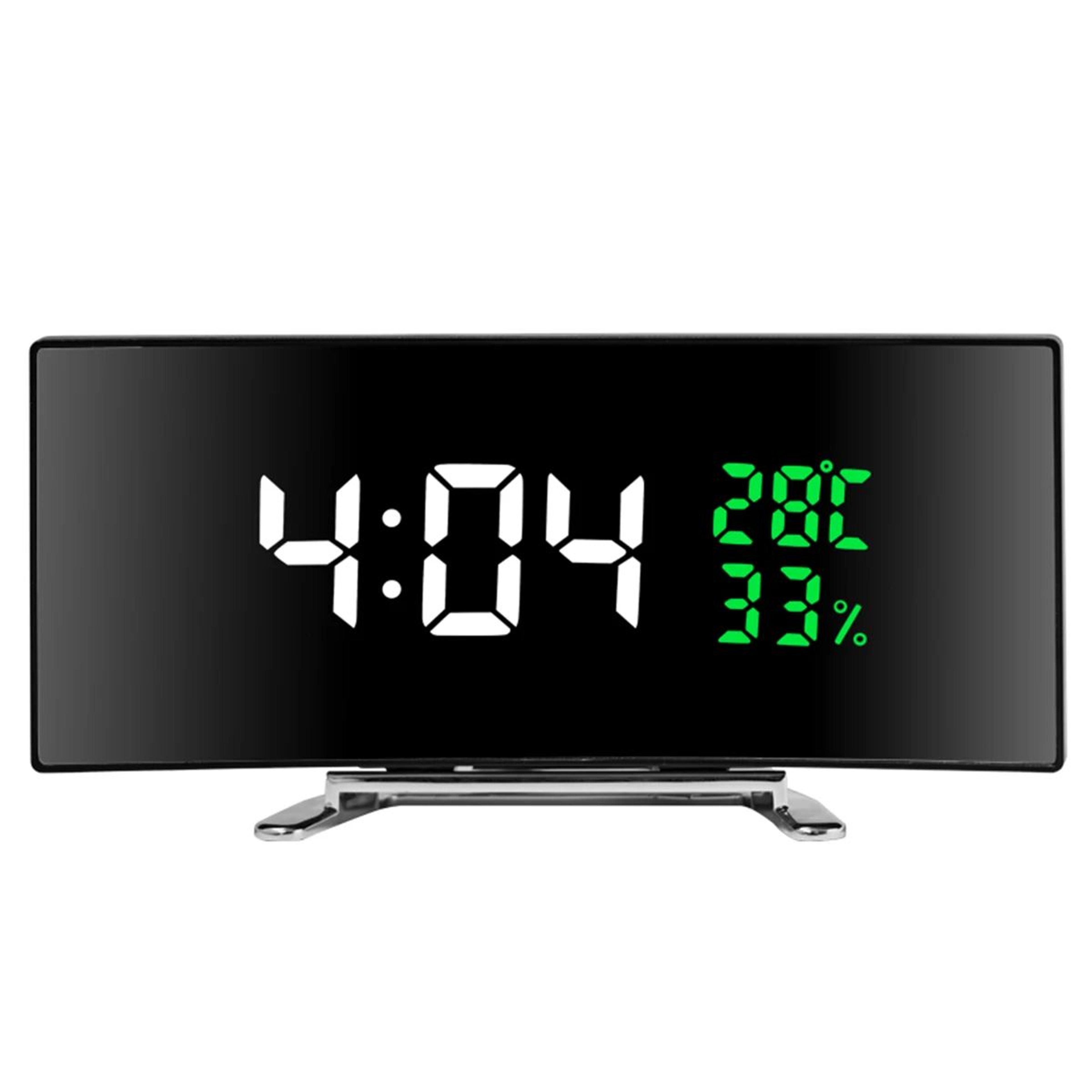 Curved Screen LED Alarm Clock With Temperature And Humidity Display 8