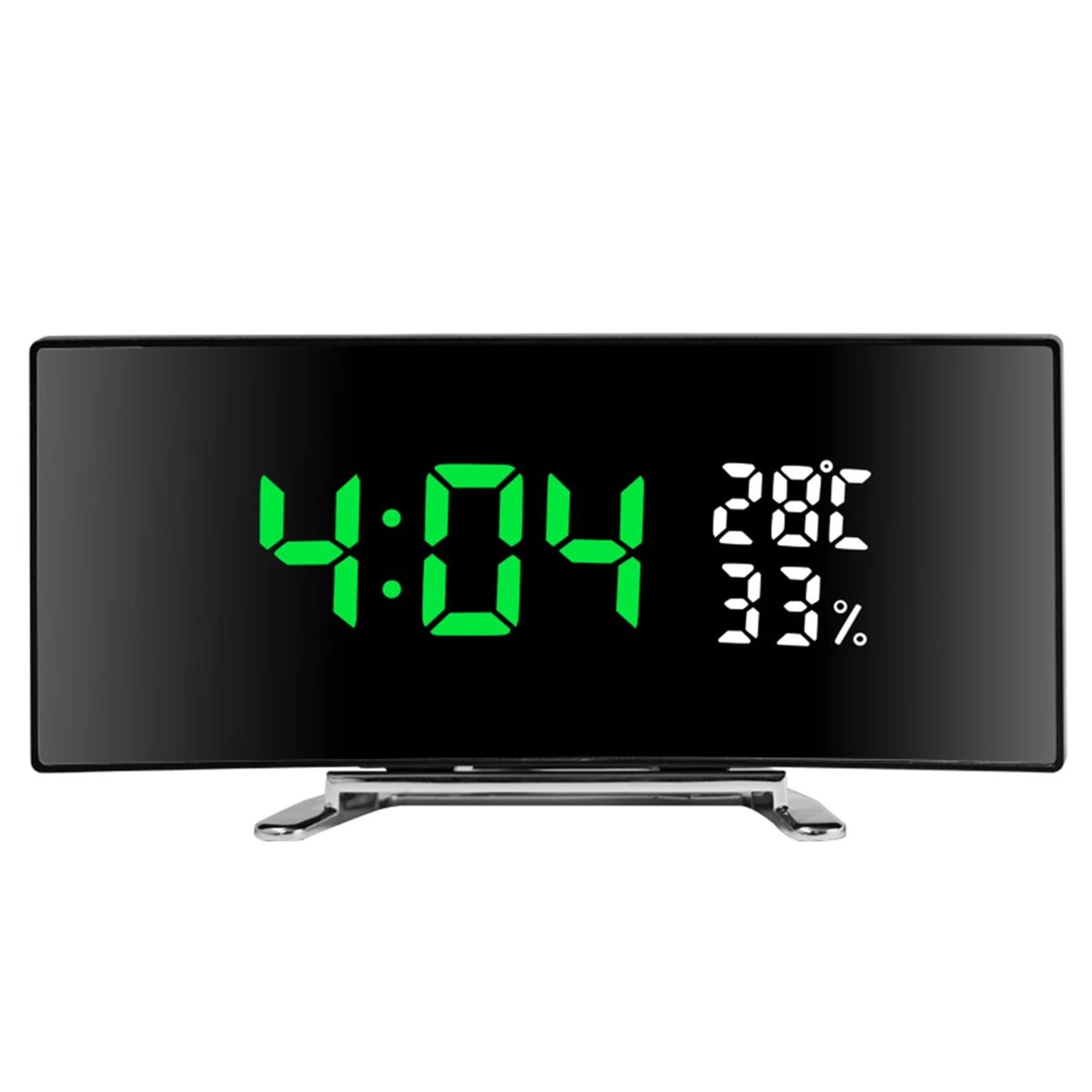 Curved Screen LED Alarm Clock With Temperature And Humidity Display 9