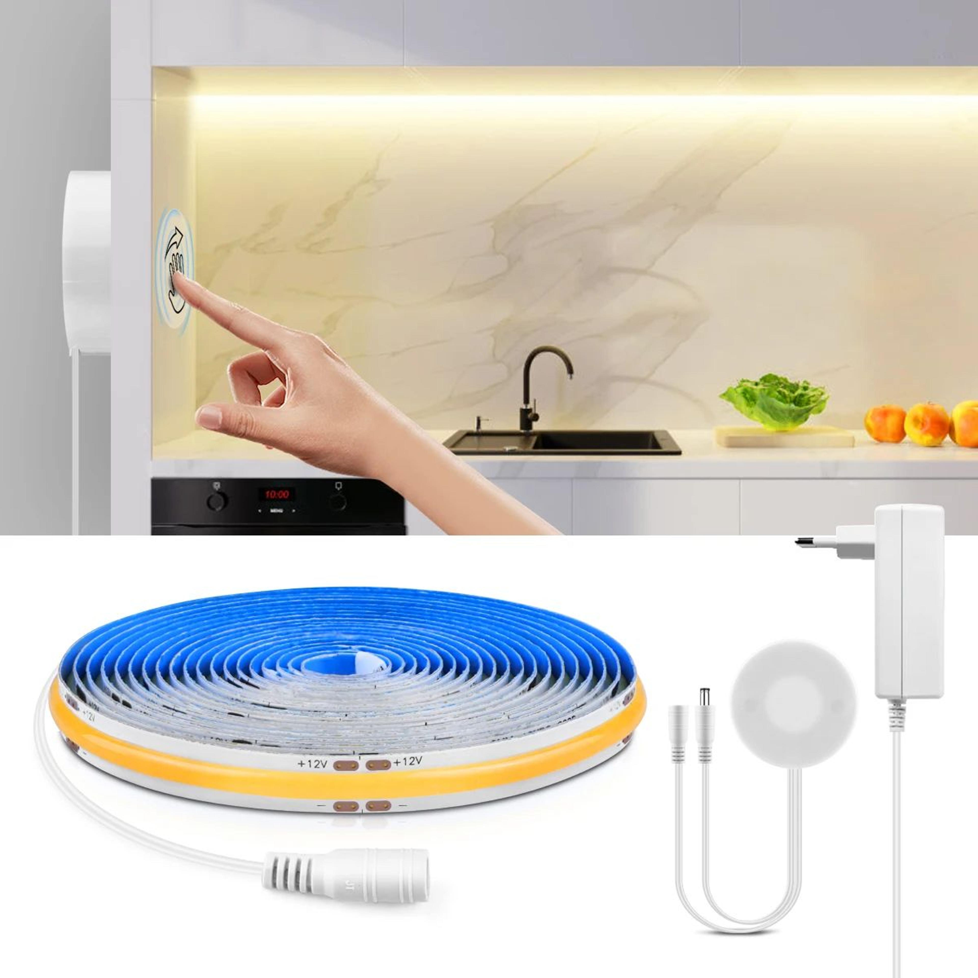 dimmable cob led light strip with wireless touch sensor