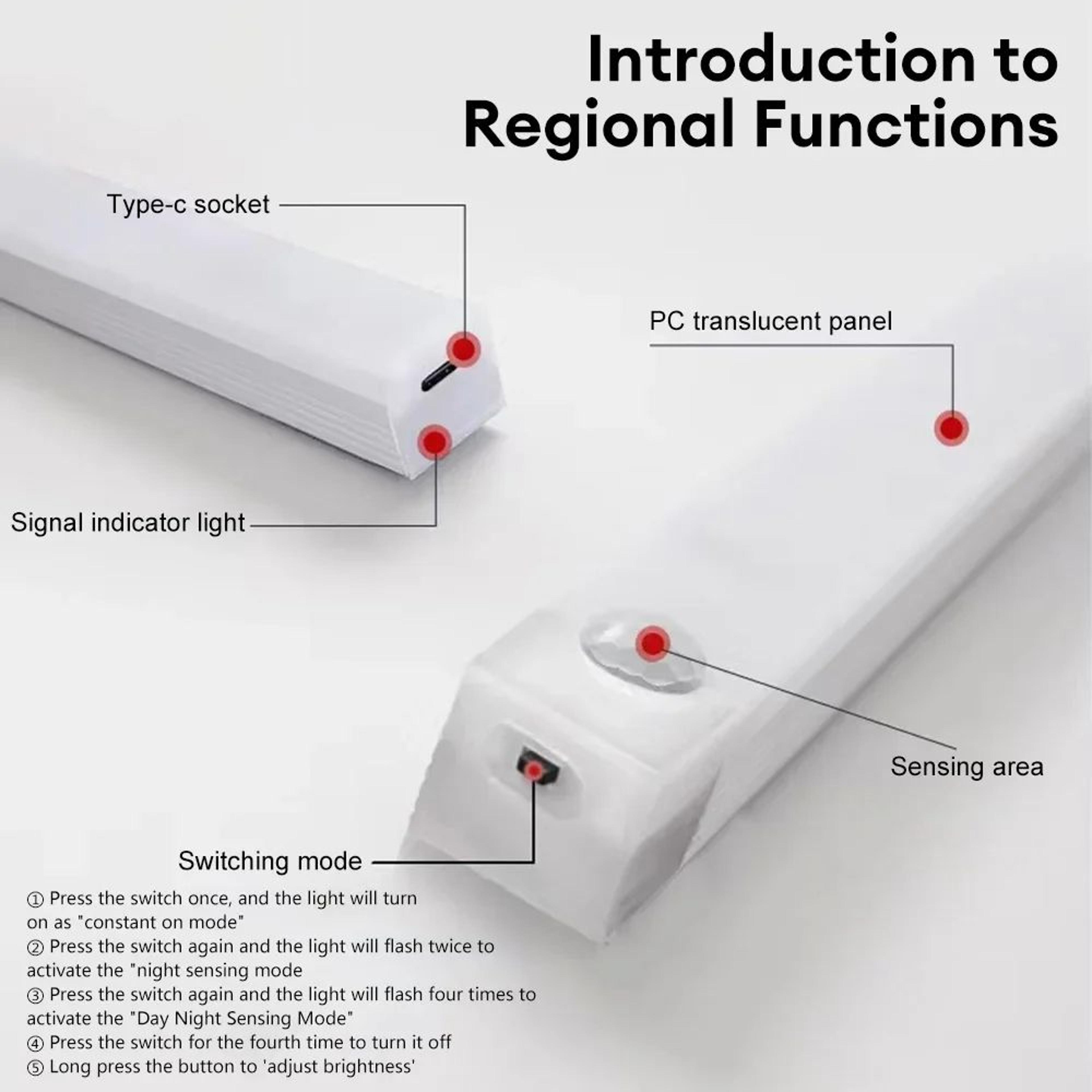 Rechargeable Motion Sensor LED Cabinet Light For Kitchen And Stairs Backlight 4