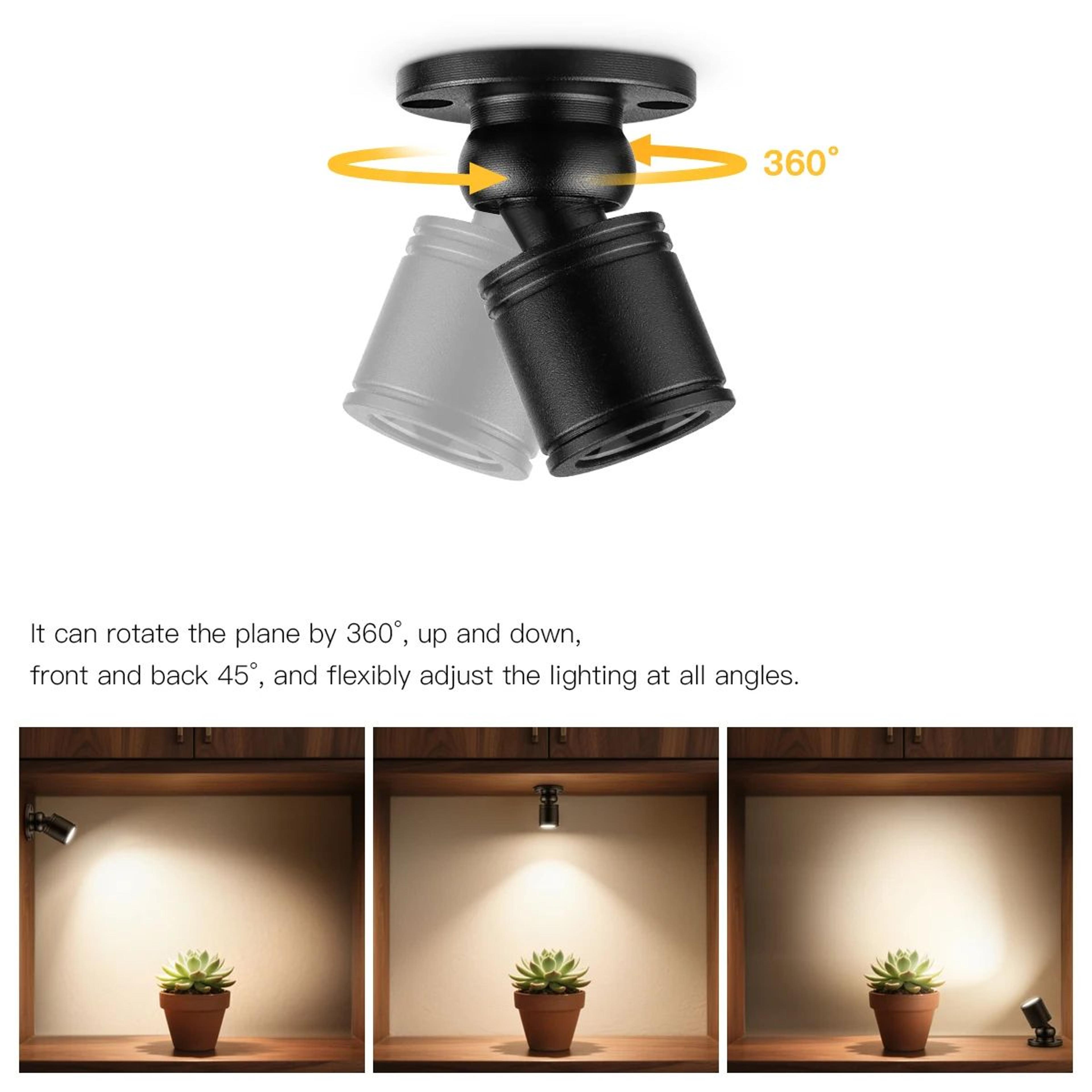USB Mini Adjustable LED Spotlight Ceiling Lamp 3