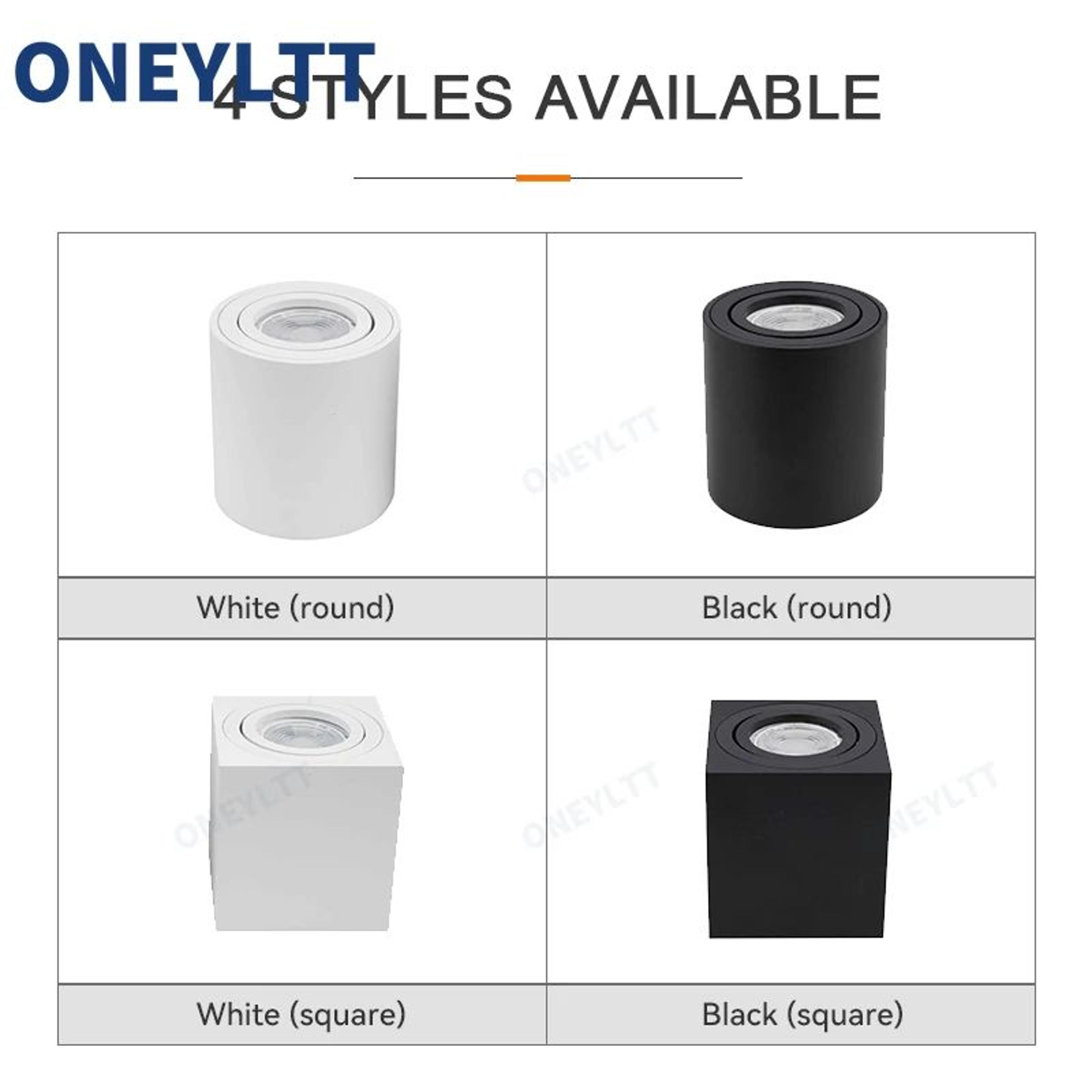 Round GU10 Surface Mounted Ceiling Spotlight Fixture 2