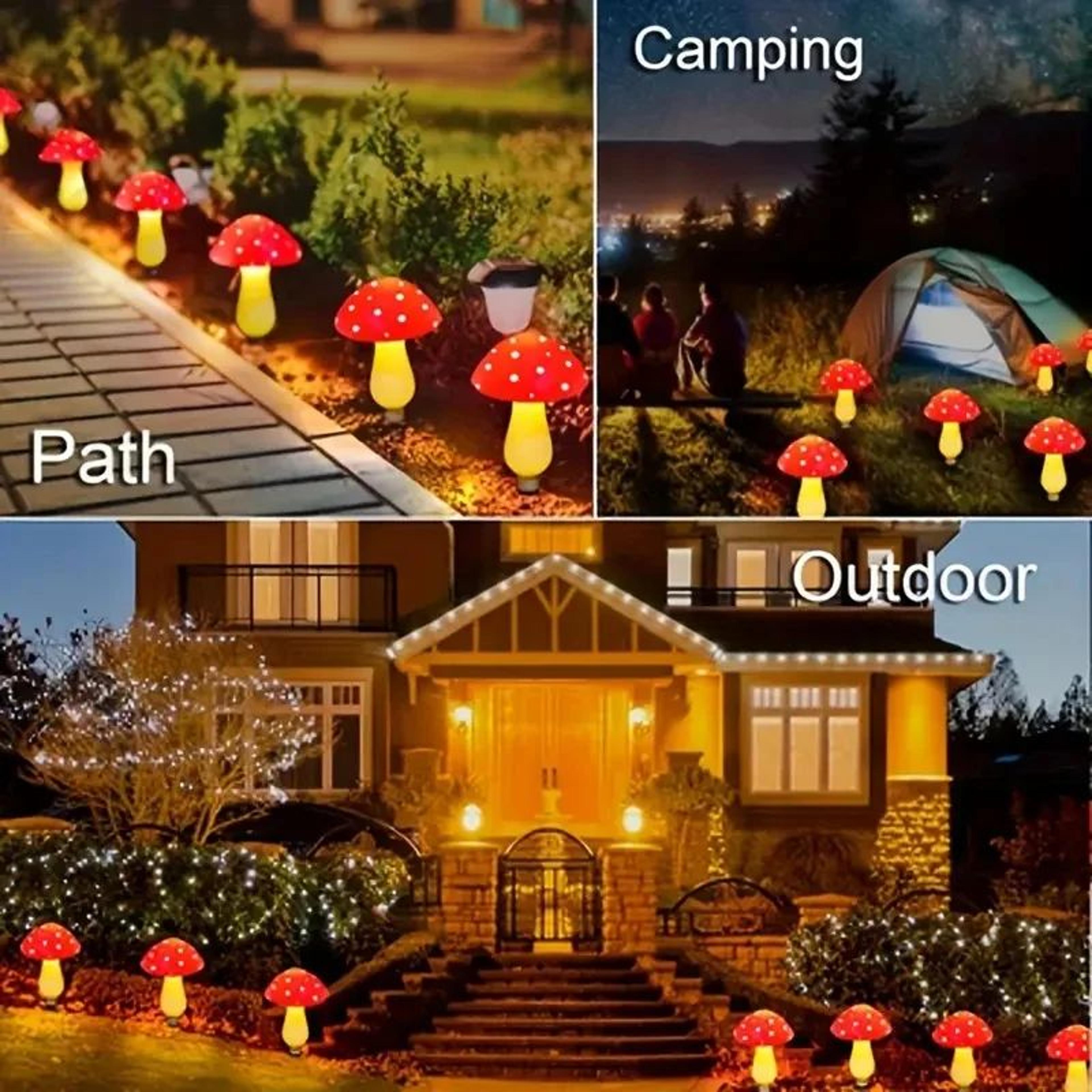 Solar LED Mushroom Garden Lights For Outdoor Decor 1