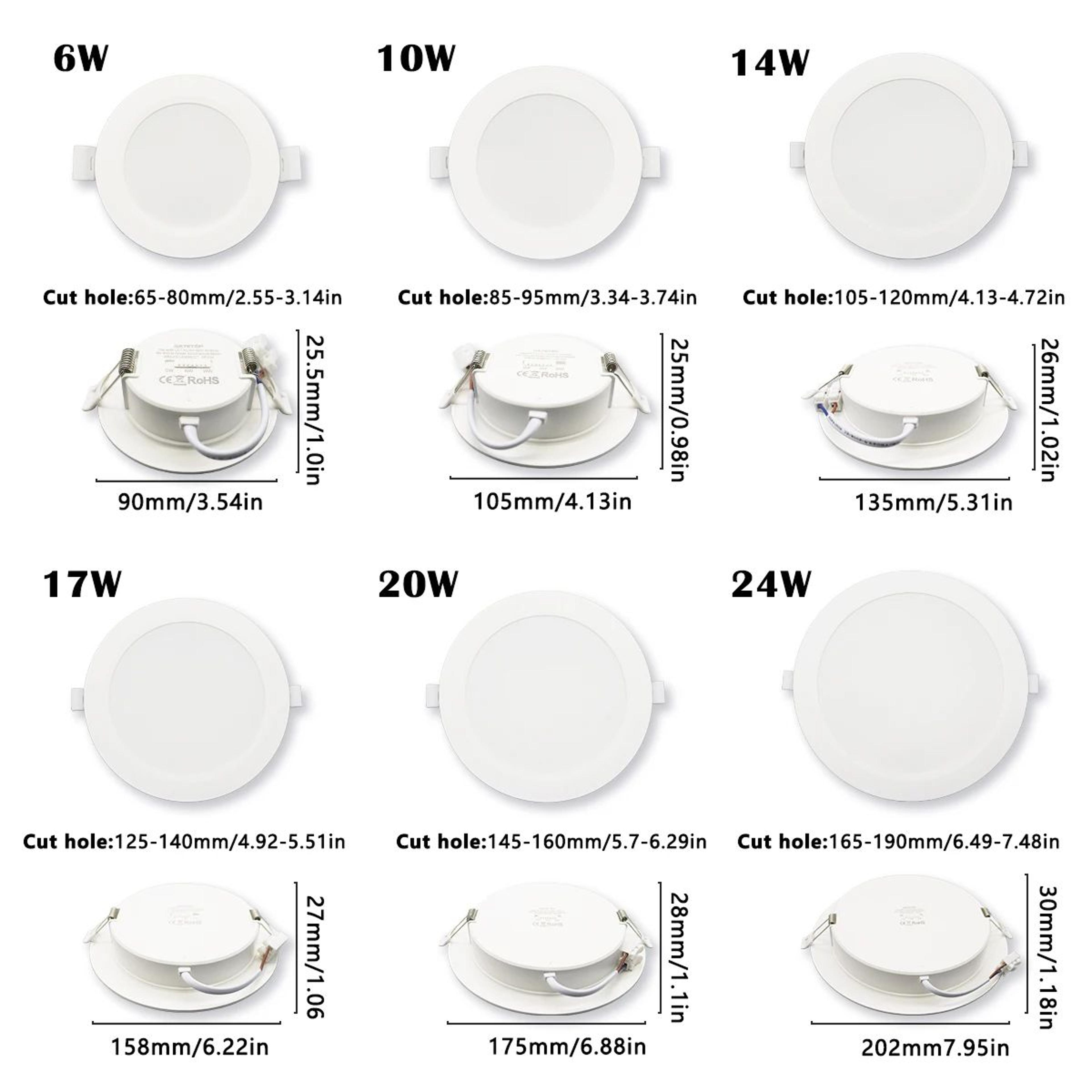 Recessed Round LED Downlight With Adjustable CCT 1