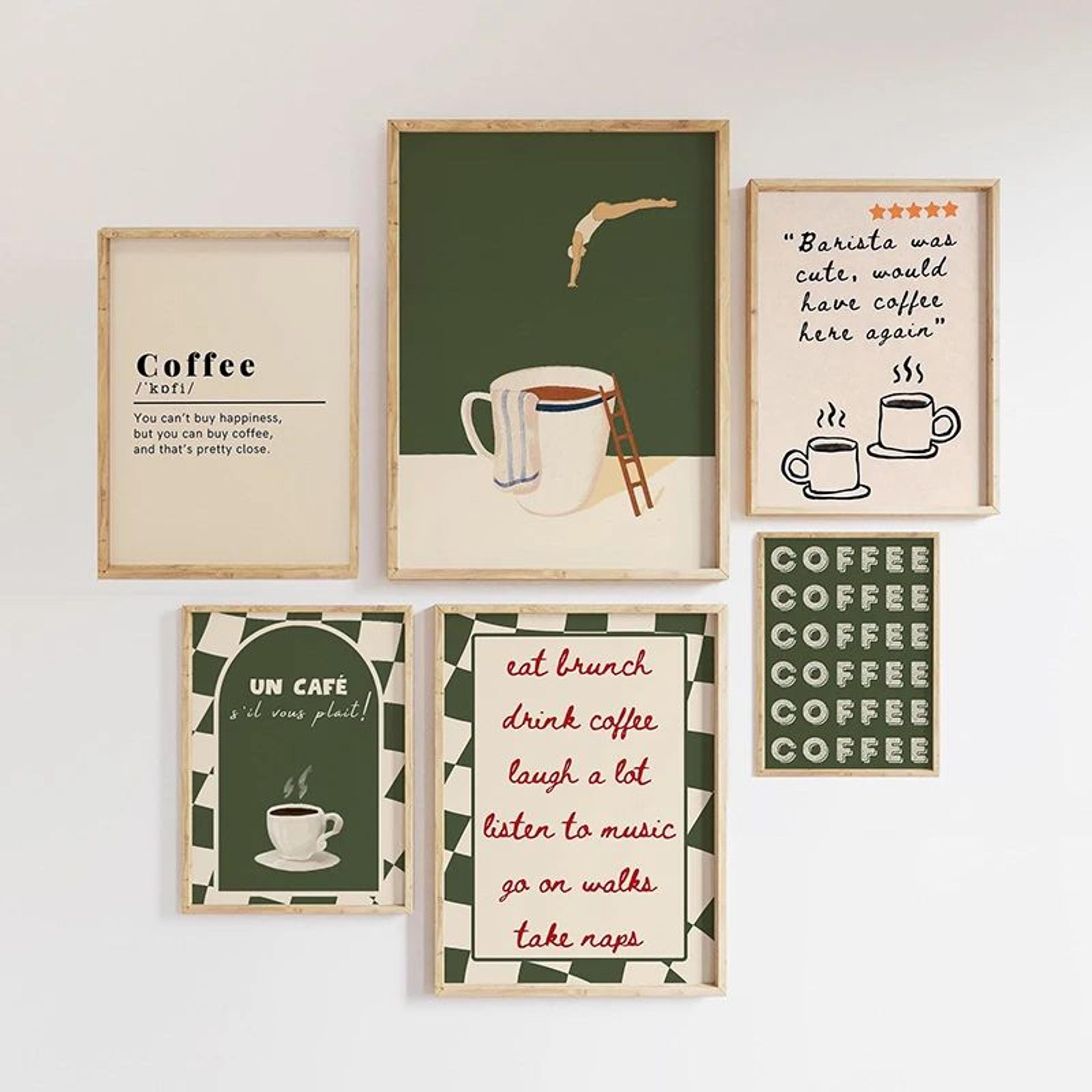Coffee Diver Canvas Wall Art Poster 1