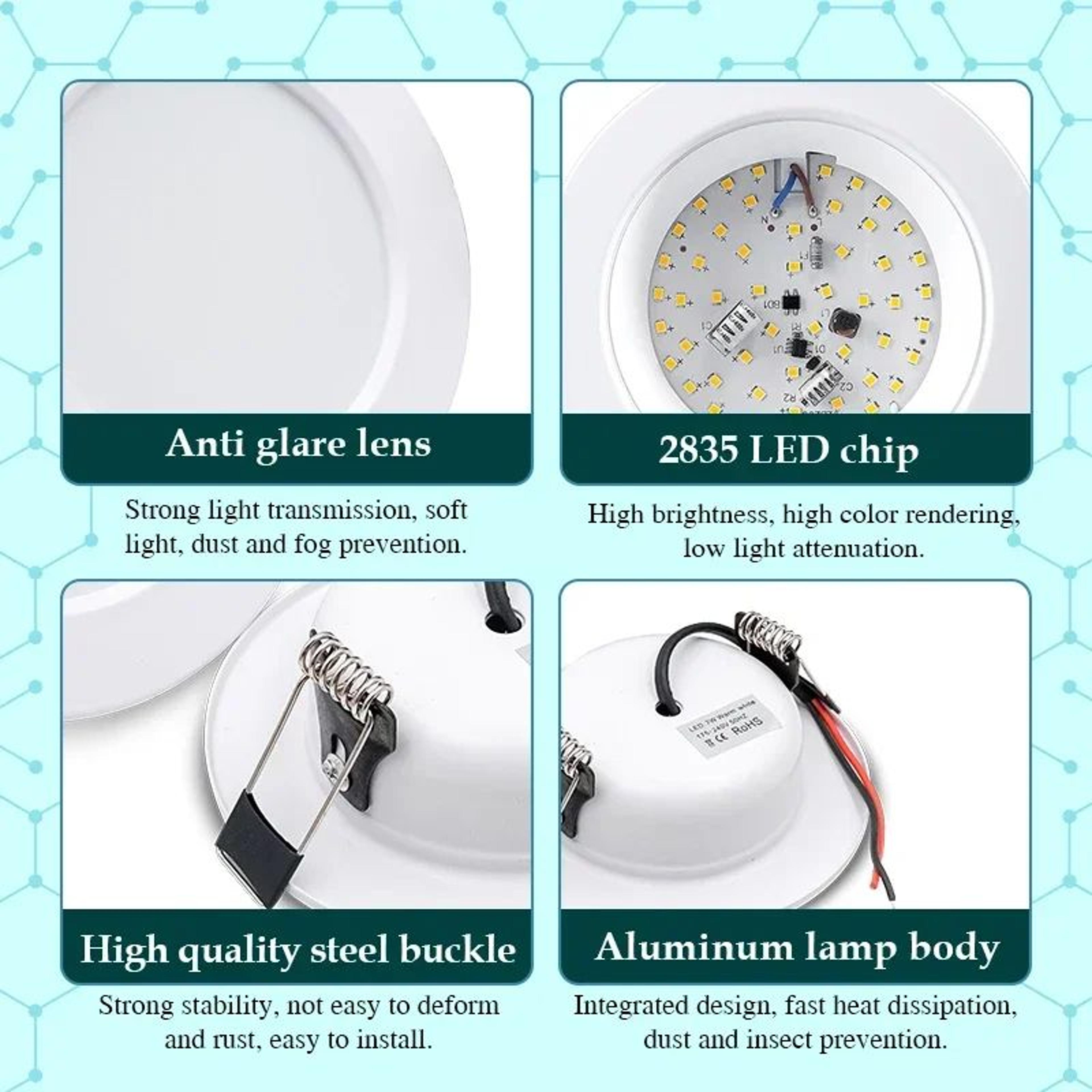 Round LED Ceiling Downlight White Indoor Lamp 2