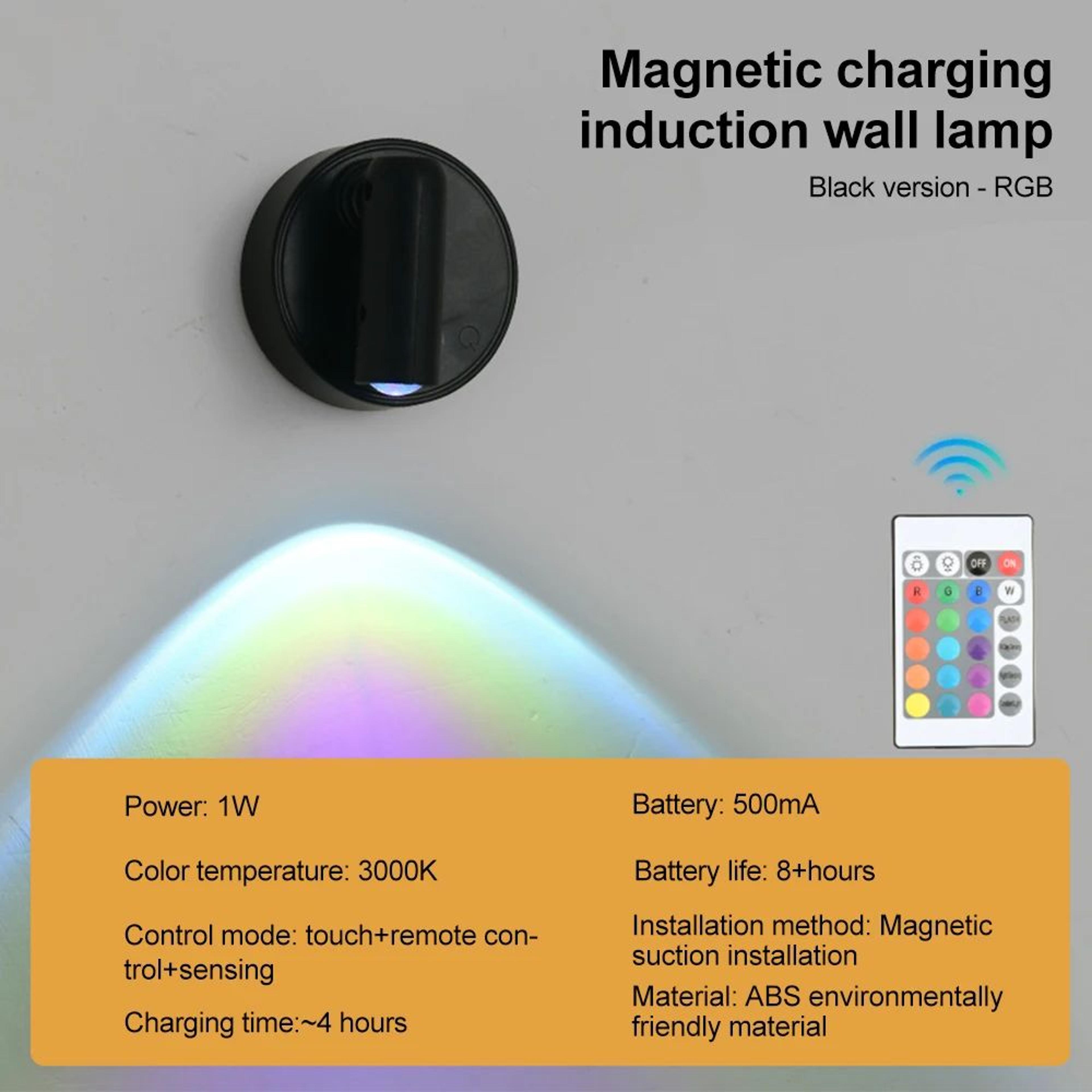 Magnetic Rechargeable LED Wall Reading Light With Touch Dimming 6