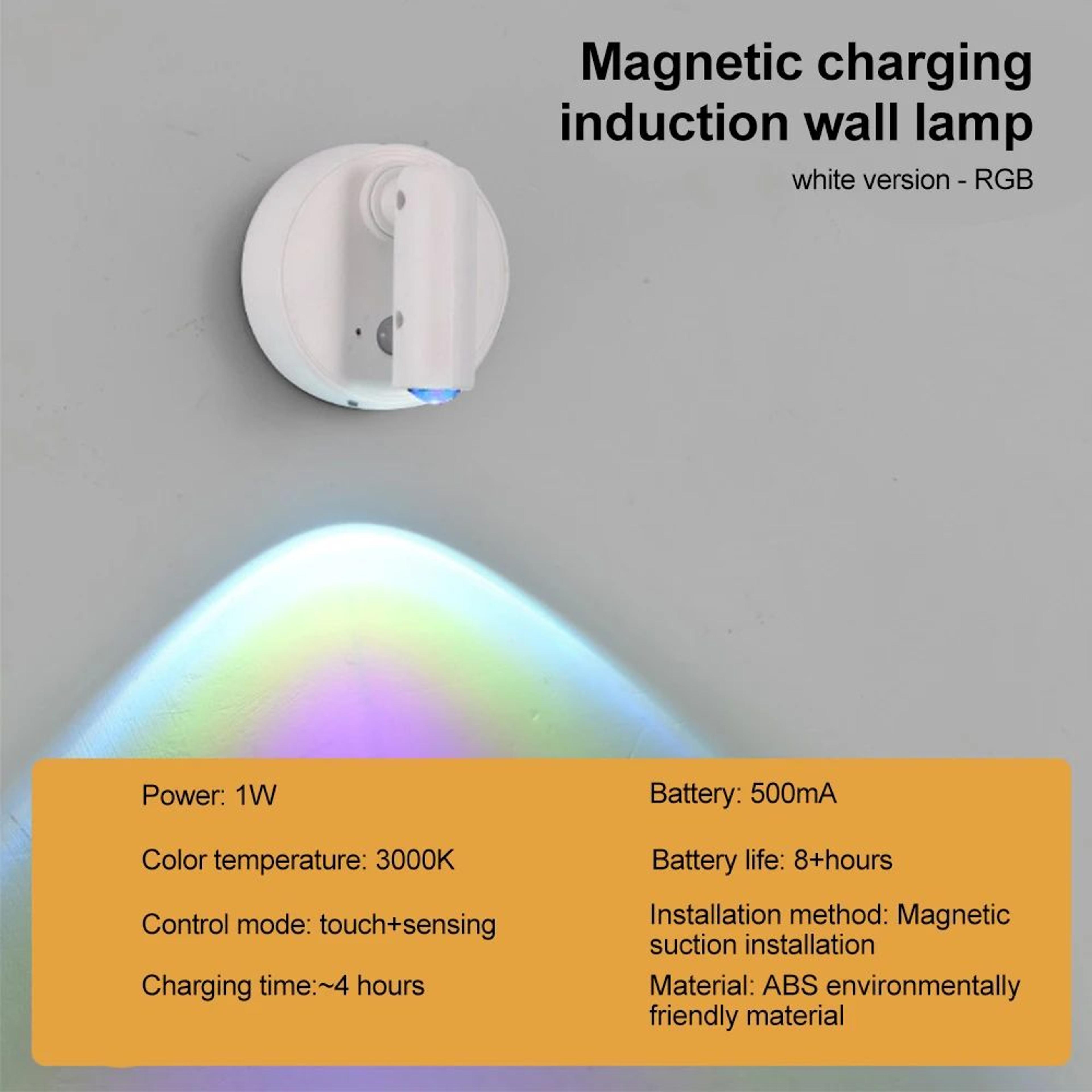 Magnetic Rechargeable LED Wall Reading Light With Touch Dimming 11