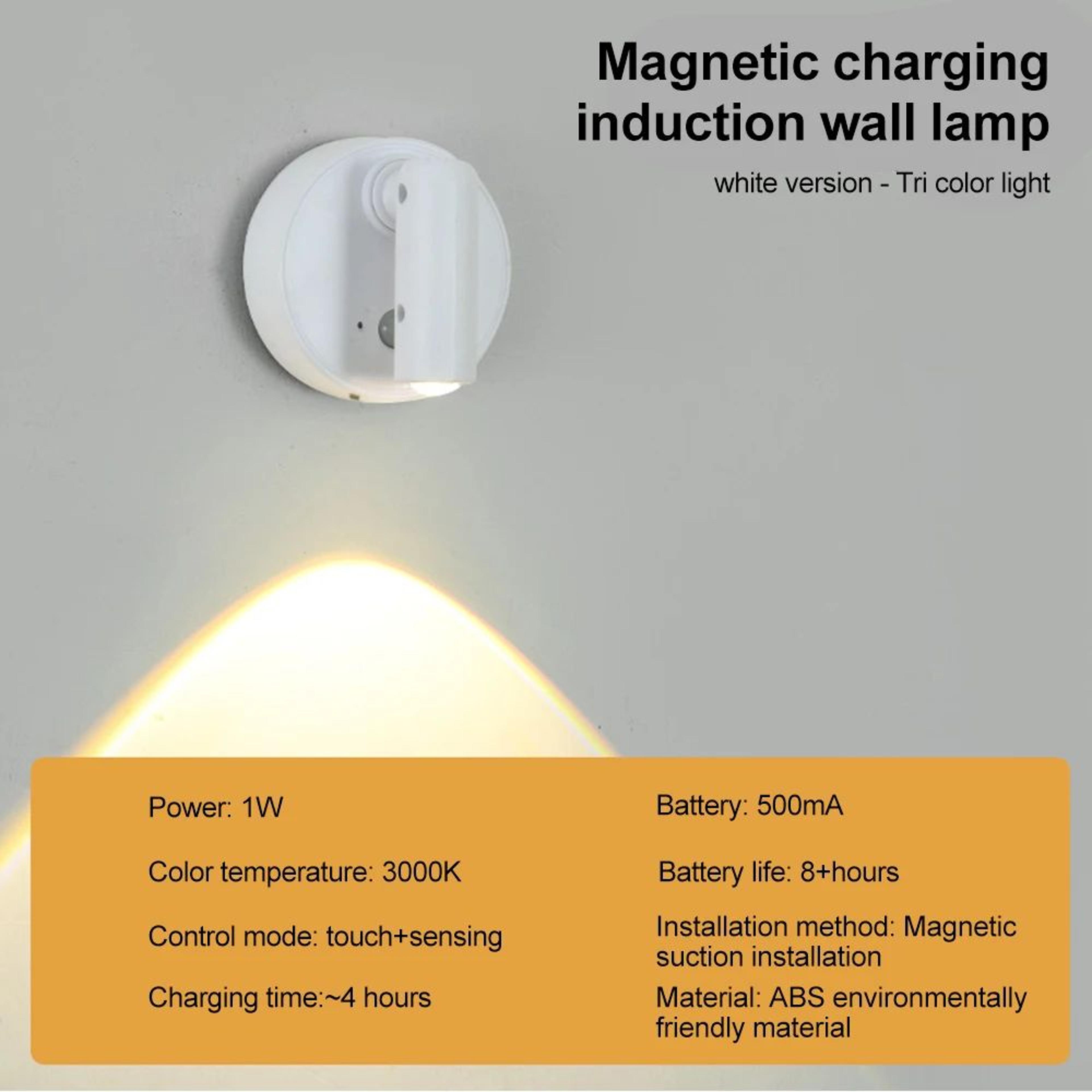 Magnetic Rechargeable LED Wall Reading Light With Touch Dimming 12