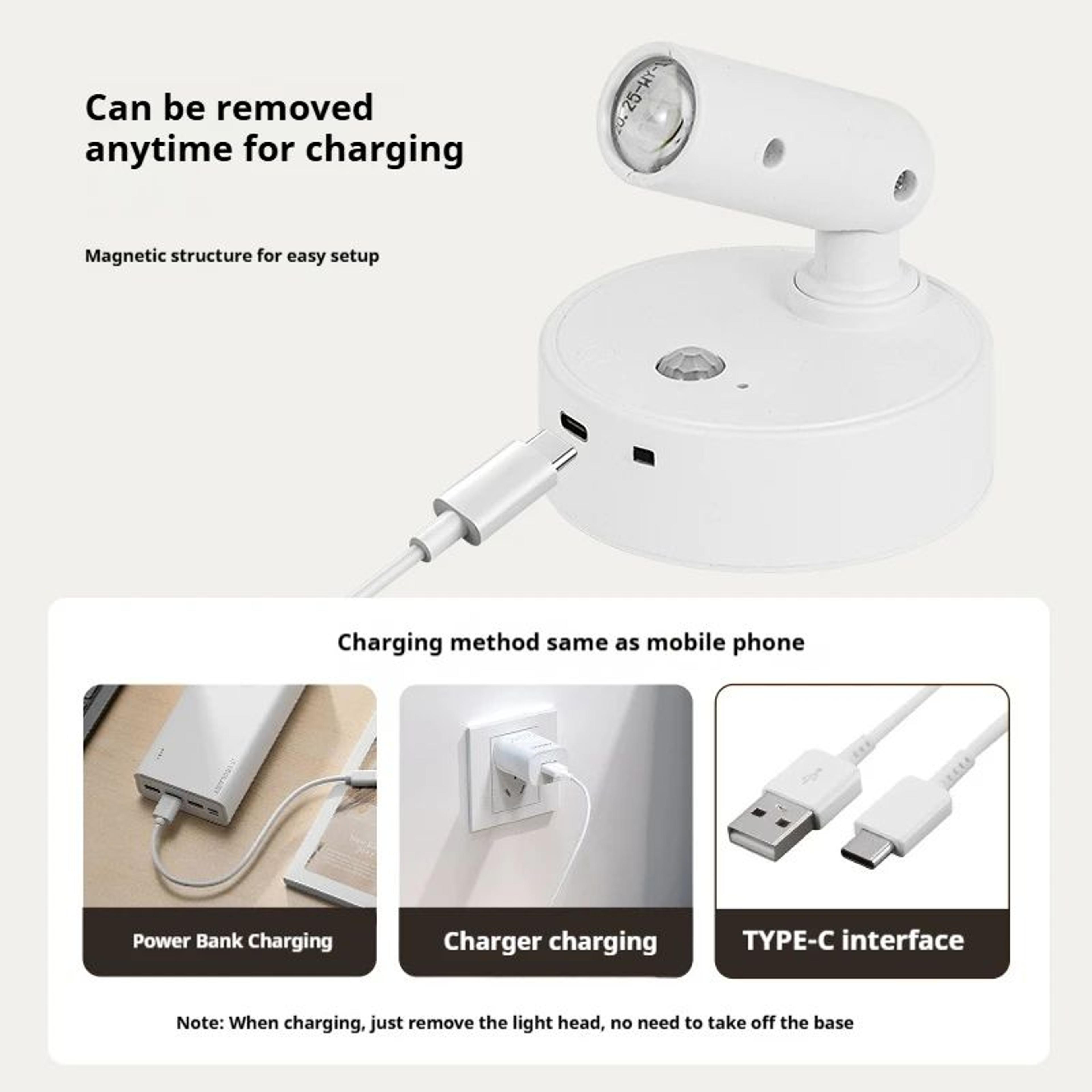 Magnetic Rechargeable LED Wall Lamp With Touch Dimming 5