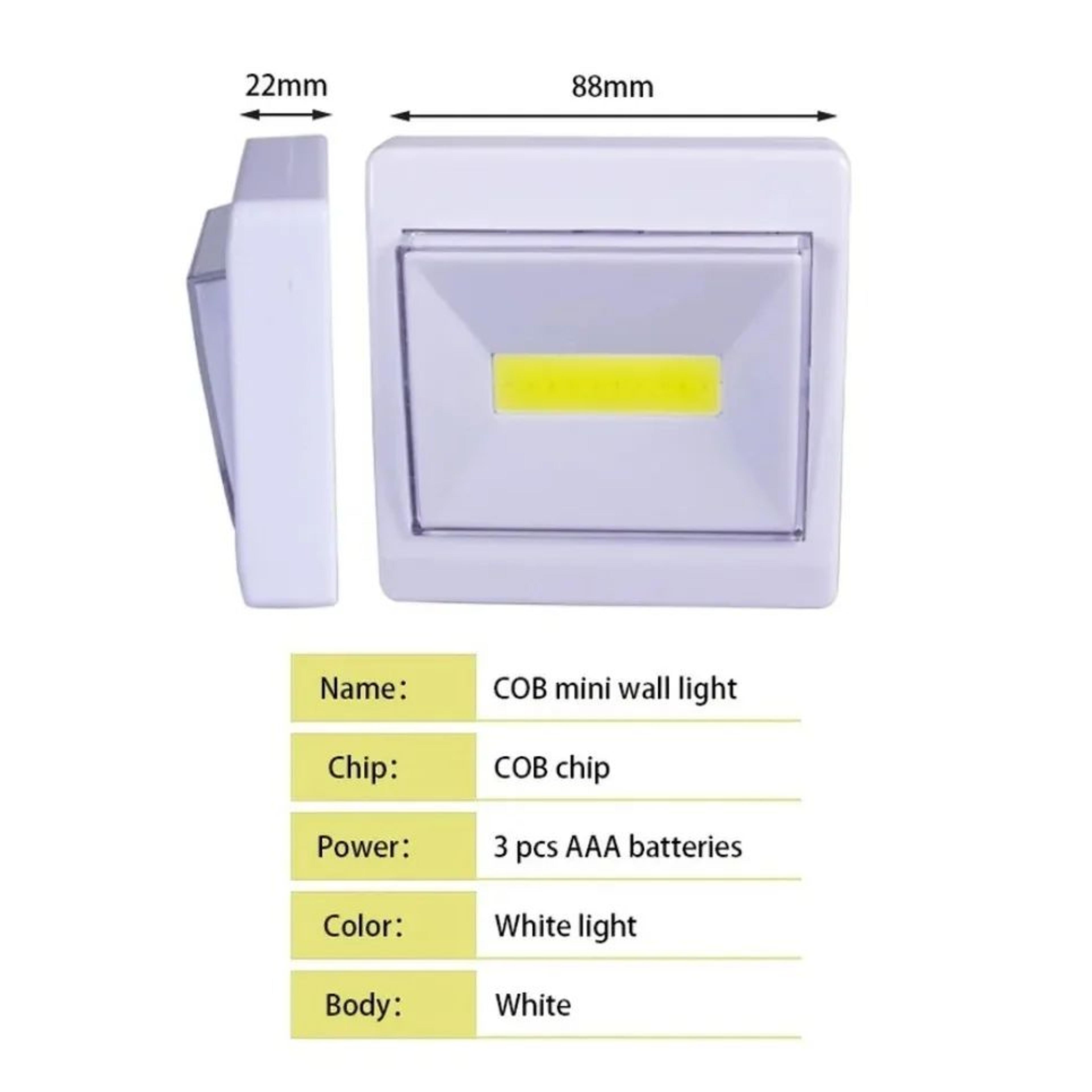 2 Piece COB LED Battery Powered Wall Night Lights 2