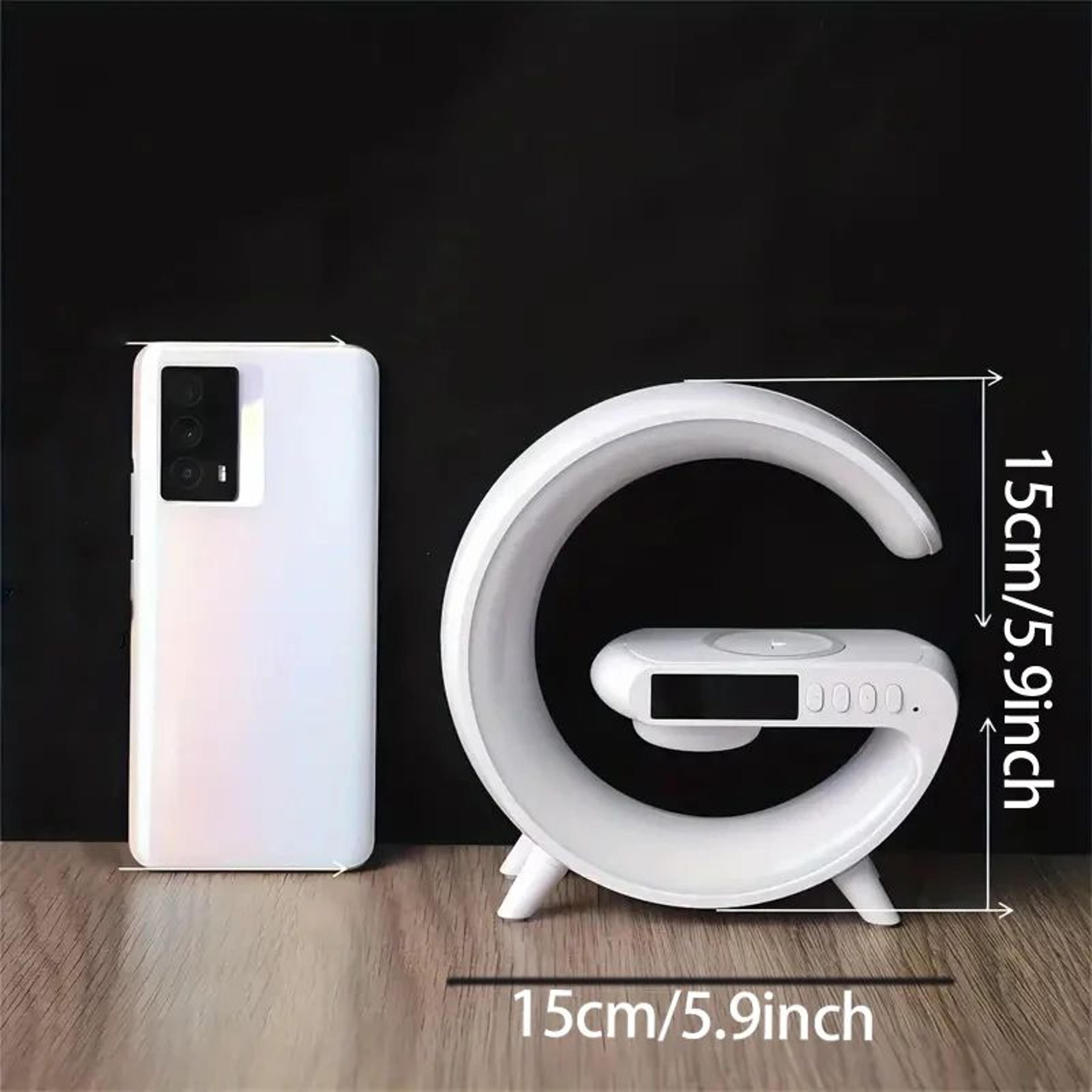 RGB Night Light Wireless Speaker Alarm Clock Charger 5