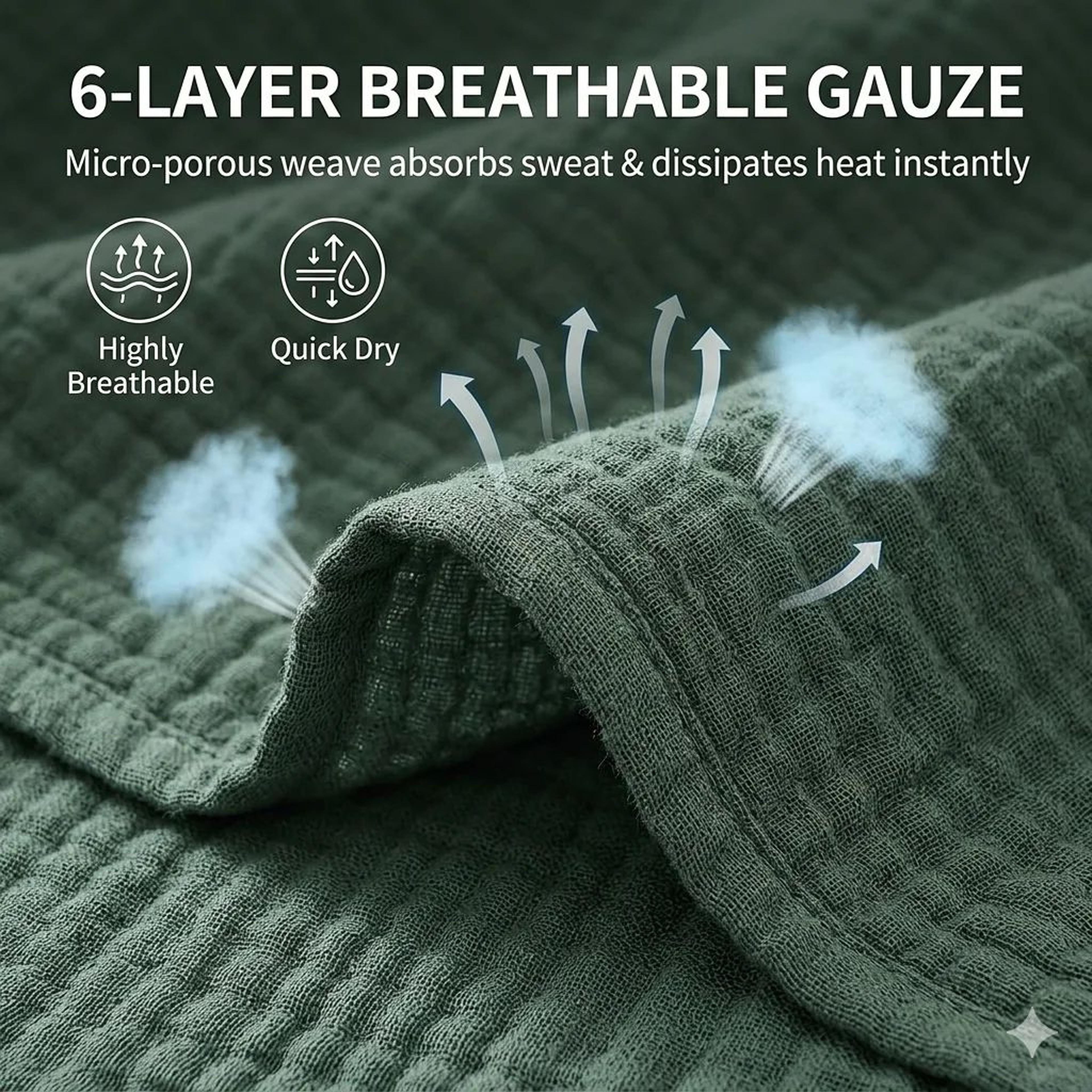 Cotton Muslin Plaid Breathable Summer Throw Blanket 1